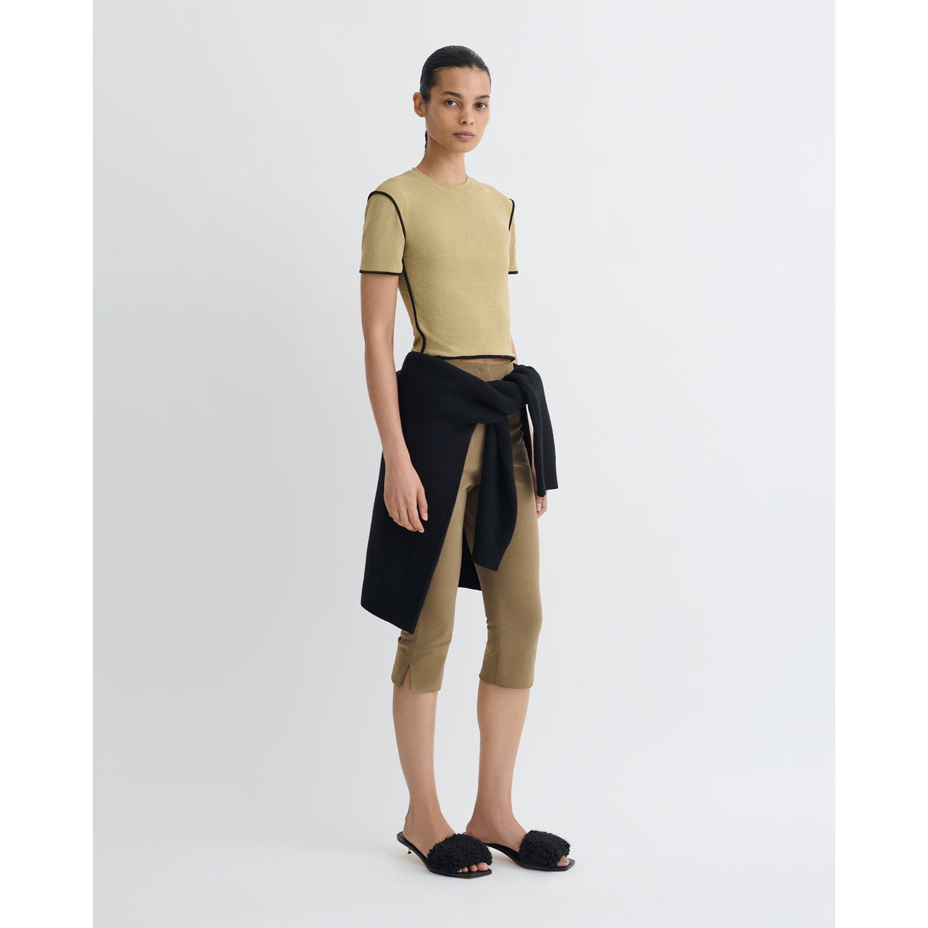 Nanushka Nanushka Sabelle Cropped Mesh T-shirt Jersey With Binding Size XS / US 0-2 / IT 36-38 - 9 Thumbnail