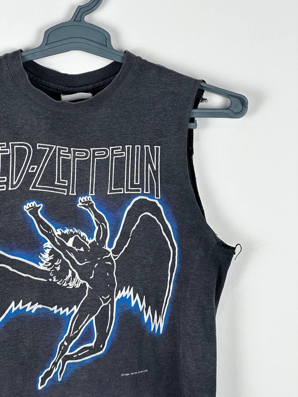 Band Tees Vintage 1984 Faded Led Zeppelin Single Stitch Blue Gem Tee Size US S / EU 44-46 / 1 - 3 Thumbnail