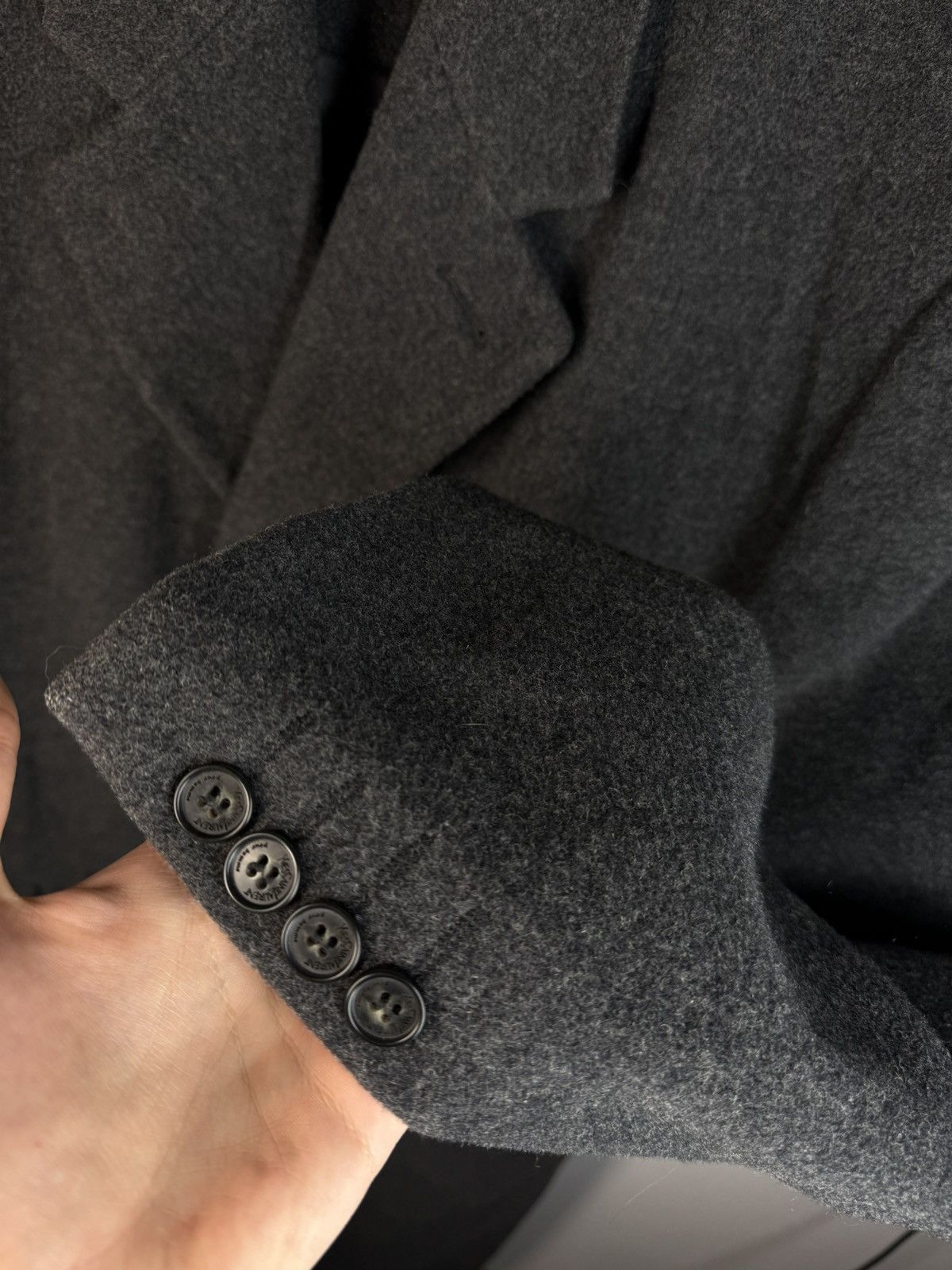 Yves Saint Laurent Grey Wool YSL Coat Heavy Soft Long Size US L / EU 52-54 / 3 - 13 Thumbnail