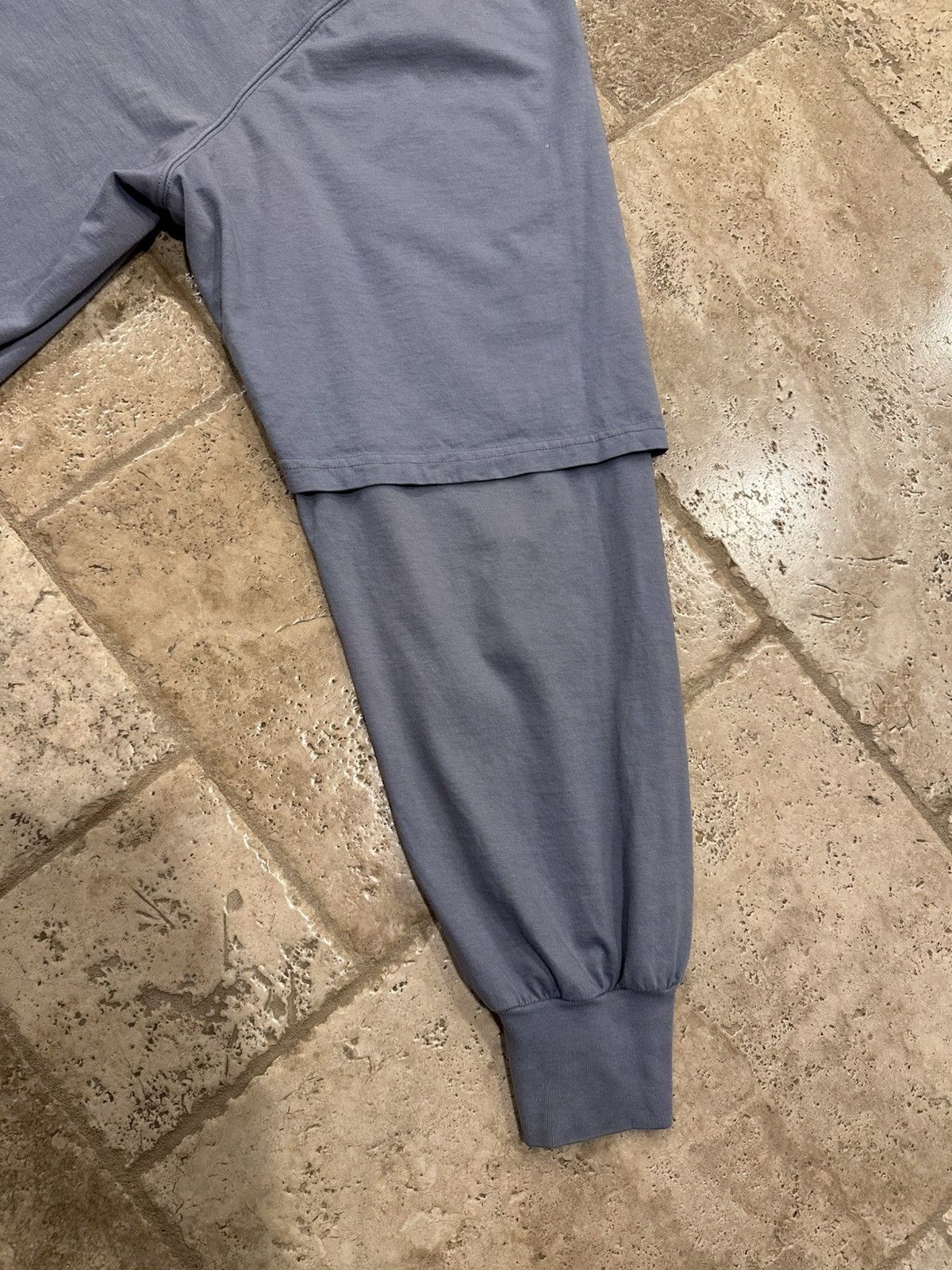 Rick Owens Rick Owens DRKSHDW Stone/Blue Purple Layered Hustler Hoodie Size US L / EU 52-54 / 3 - 8 Thumbnail