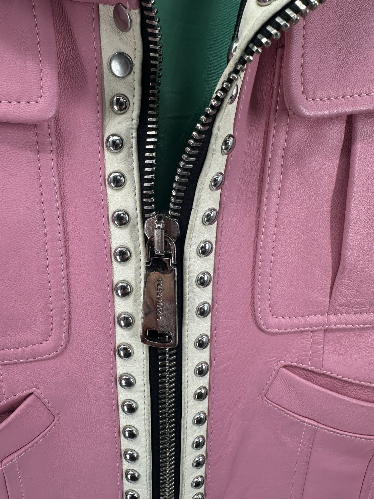 Dsquared2 Dsquared2 Leather Studded Biker Jacket Size S / US 4 / IT 40 - 8 Thumbnail