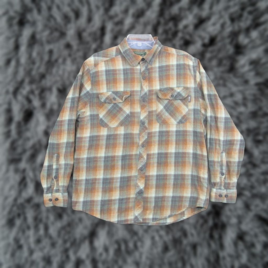 Vintage Woolrich Shirt Mens Large Orange Green Plaid Flannel Button Down Long Sleeve Size US L / EU 52-54 / 3 - 1 Thumbnail