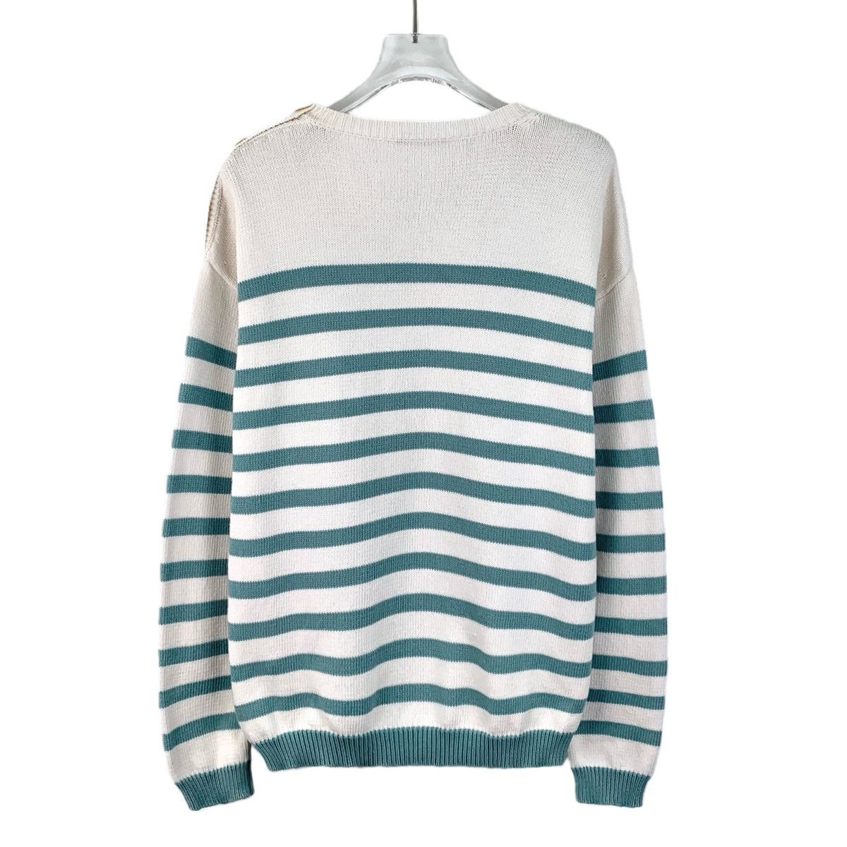 Max Mara Maxmara Color-blocked Striped Long Sleeve Knit Sweater K26WX Size M / US 6-8 / IT 42-44 - 2 Thumbnail