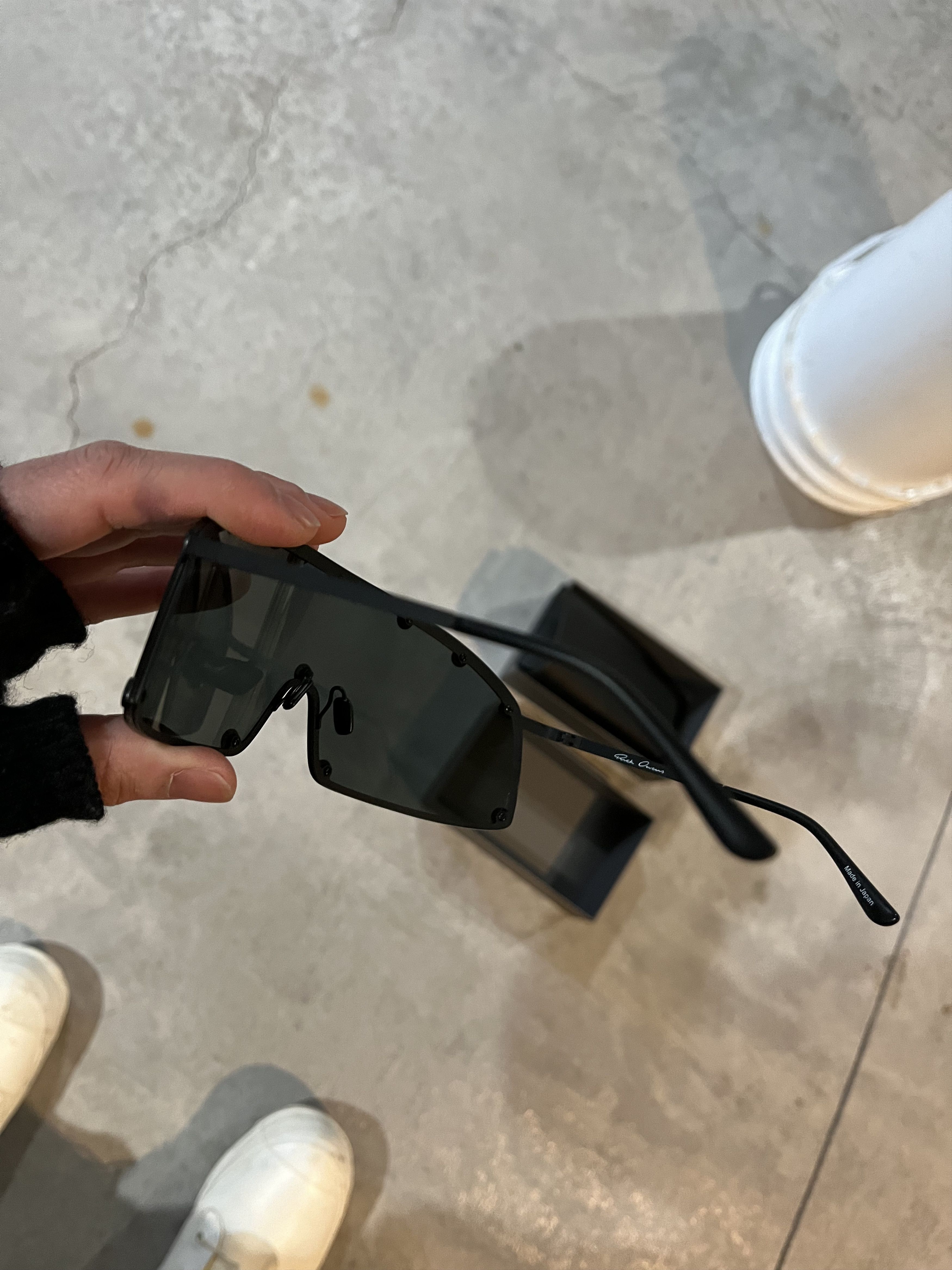 Rick Owens Gunmetal Shield Sunglasses SS22 Size ONE SIZE - 7 Thumbnail