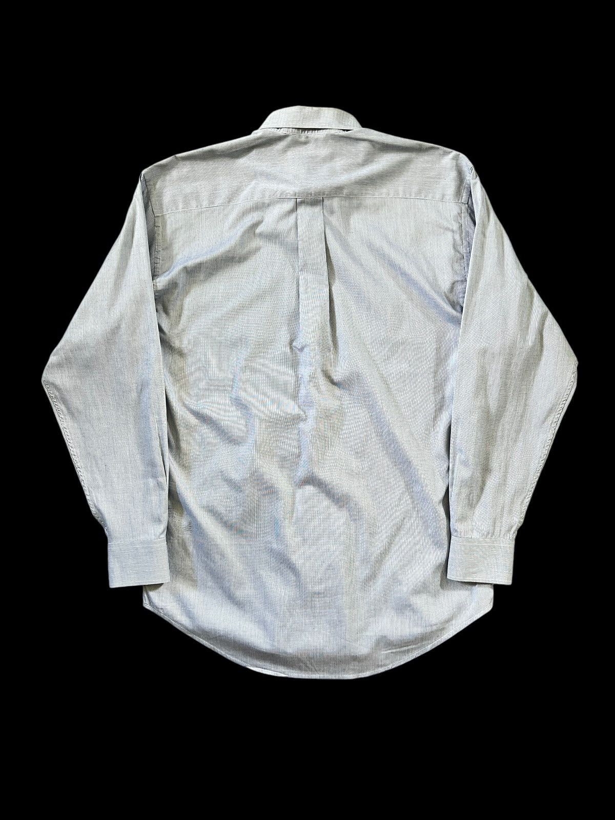 Balenciaga × Vintage Vintage Balenciaga Classic Logo Blue Stripes Button Up Shirt Size US L / EU 52-54 / 3 - 2 Thumbnail