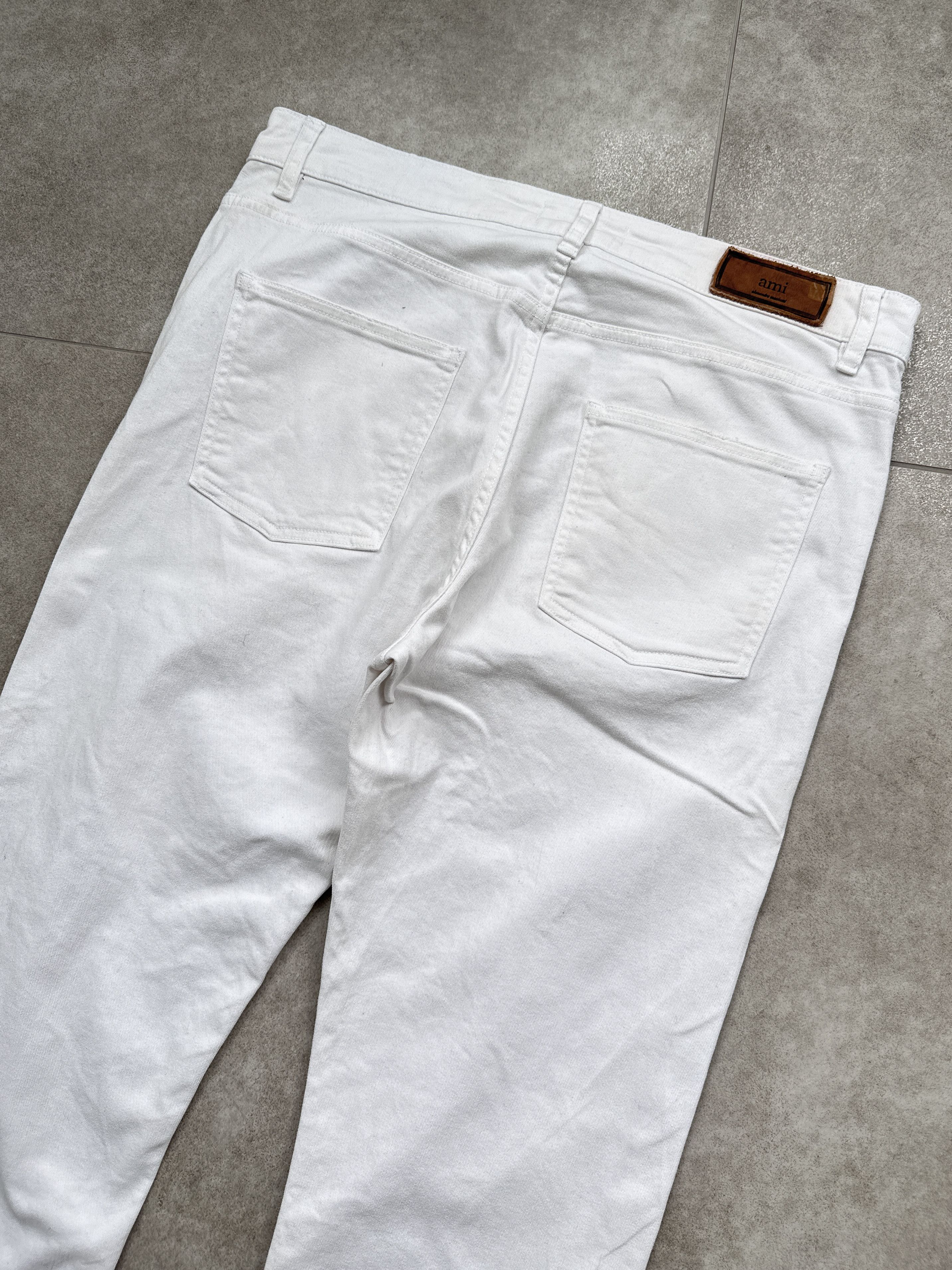 AMI AMI White Denim Pants Jeans Size US 34 / EU 50 - 7 Thumbnail