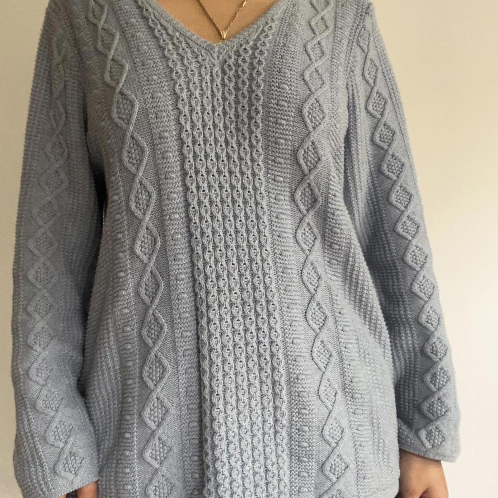 Other Light blue cable knit sweater #knitwear #cableknit Size XL / US 12-14 / IT 48-50 - 3 Thumbnail