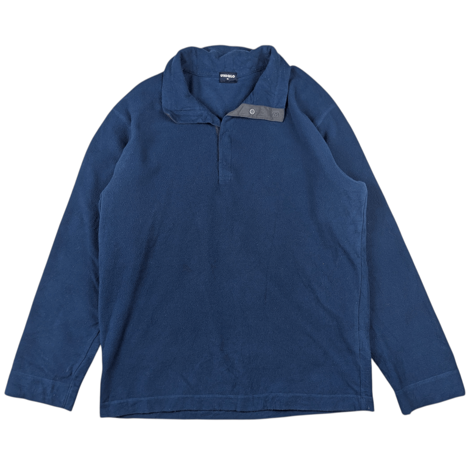 Uniqlo 90's UNIQLO Blue Blank Plain Jumper Fleece Sweatshirt Size US M / EU 48-50 / 2 - 5 Thumbnail