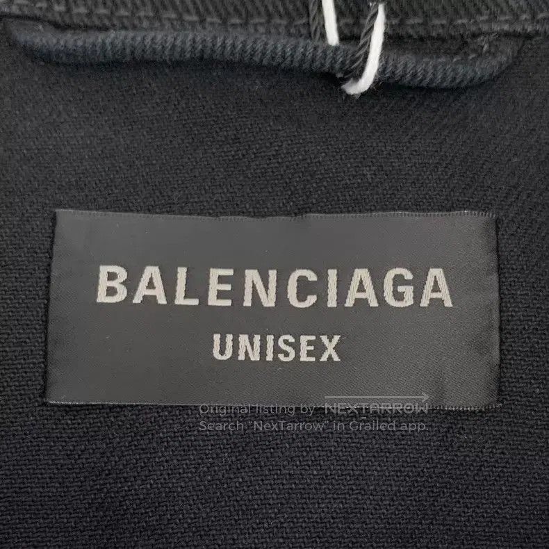 Balenciaga Balenciaga Black Washed Distressed Logo Letter Printed Cot Size US S / EU 44-46 / 1 - 5 Thumbnail