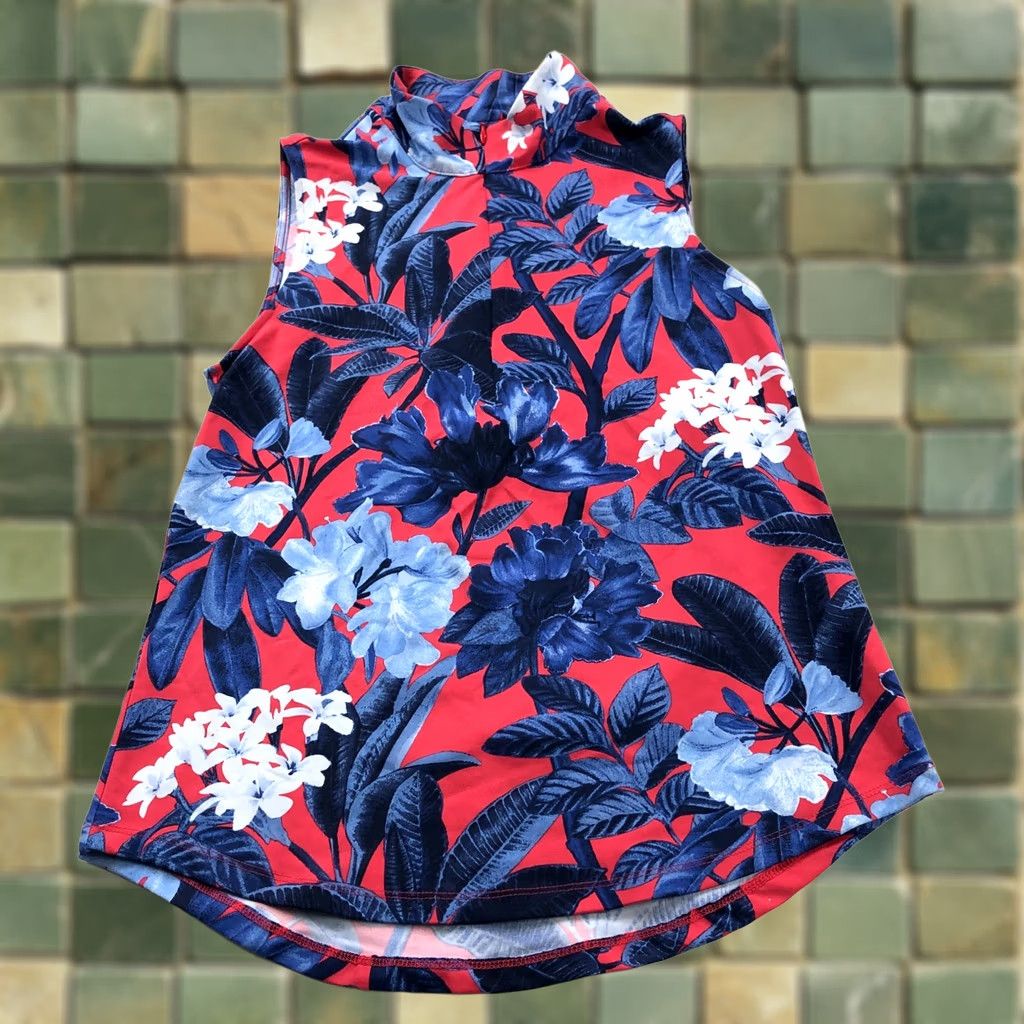 Tommy Bahama Tommy Bahama Island Zone XS 1/4 Zip Pullover Sleeveless Floral Red Blue Shirt Women XS Floral Red Blue Island Zone 90s Outdoor Tropical Navy? Size XS / US 0-2 / IT 36-38 - 1 Thumbnail