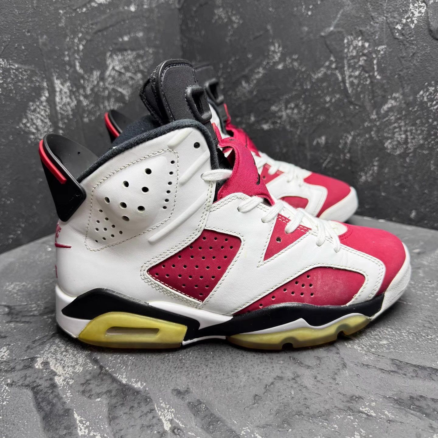 Nike Air Jordan 6 White Red Carmine (2021) Q10 Size US 7.5 / IT 37.5 - 5 Thumbnail