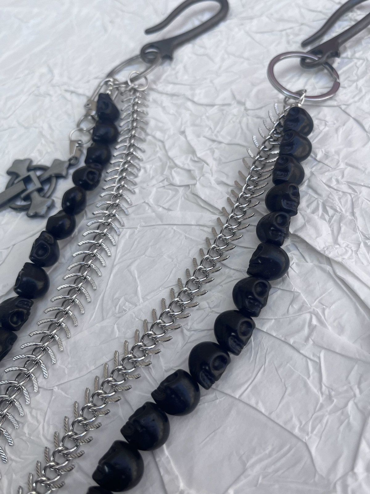 Japanese Brand × Jewelry Avant garde cross skull double layer pocket wallet chain Size ONE SIZE - 8 Thumbnail