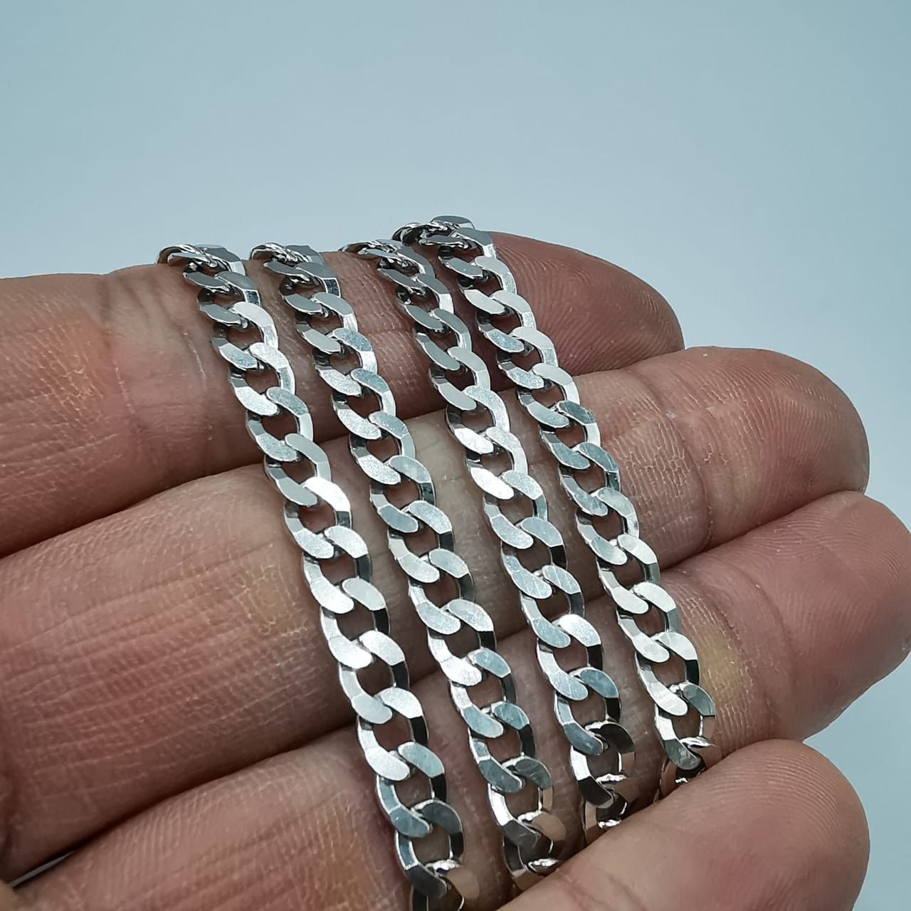 Sterling Silver Vintage Chain Necklece,925 Sterling Silver,Signed , 18,44g Size ONE SIZE - 8 Thumbnail