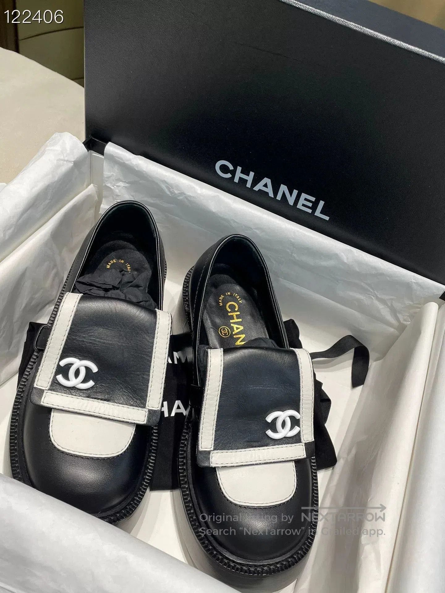 Chanel Chanel Panda Black White Loafers. Size US 5.5 / IT 35.5 - 1 Thumbnail