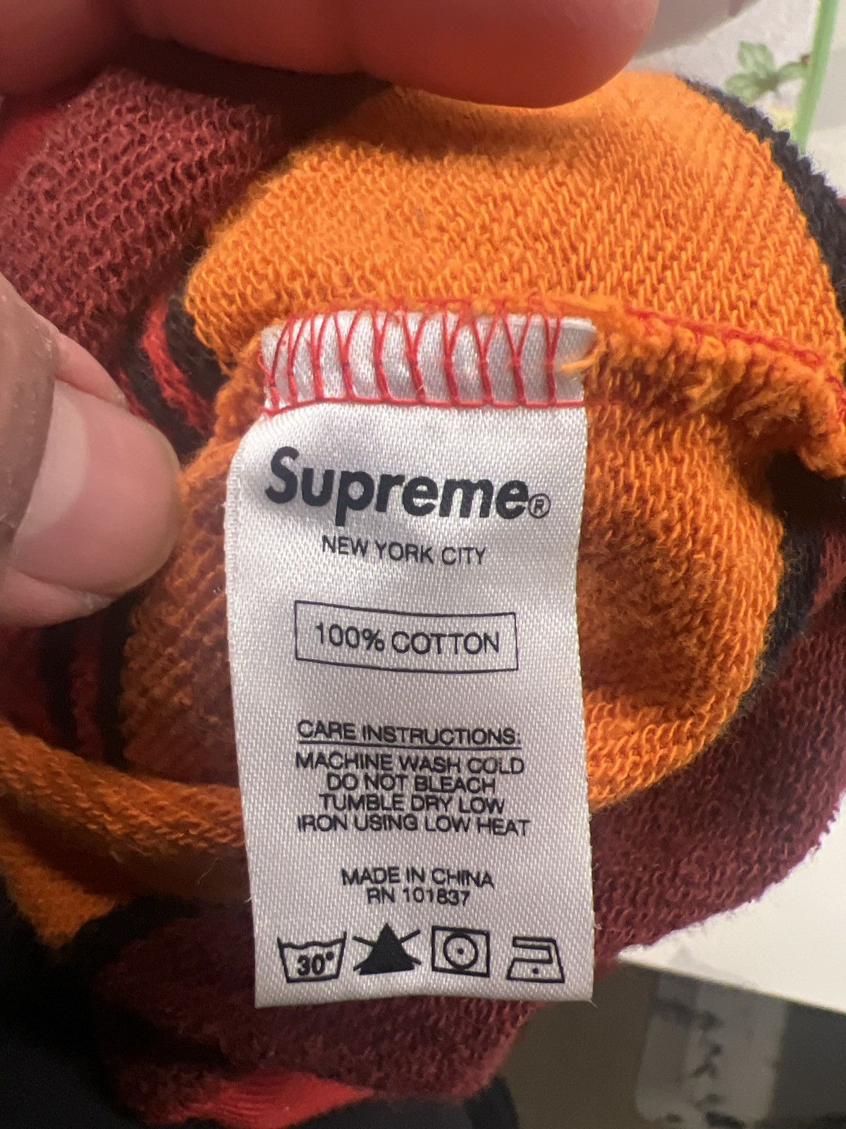 Supreme Supreme Striped Hoodie Size US XL / EU 56 / 4 - 7 Thumbnail