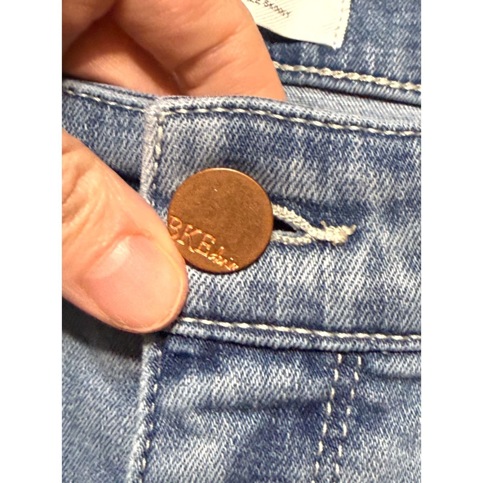Vintage VINTAGE BKE Jeans Women's 31 Parker Universal Fit High Rise Ankle Skinny Ripped Denim Blue 5-Pocket Womens Jeans Managable? Size 24" / US 00 / IT 34 - 6 Thumbnail
