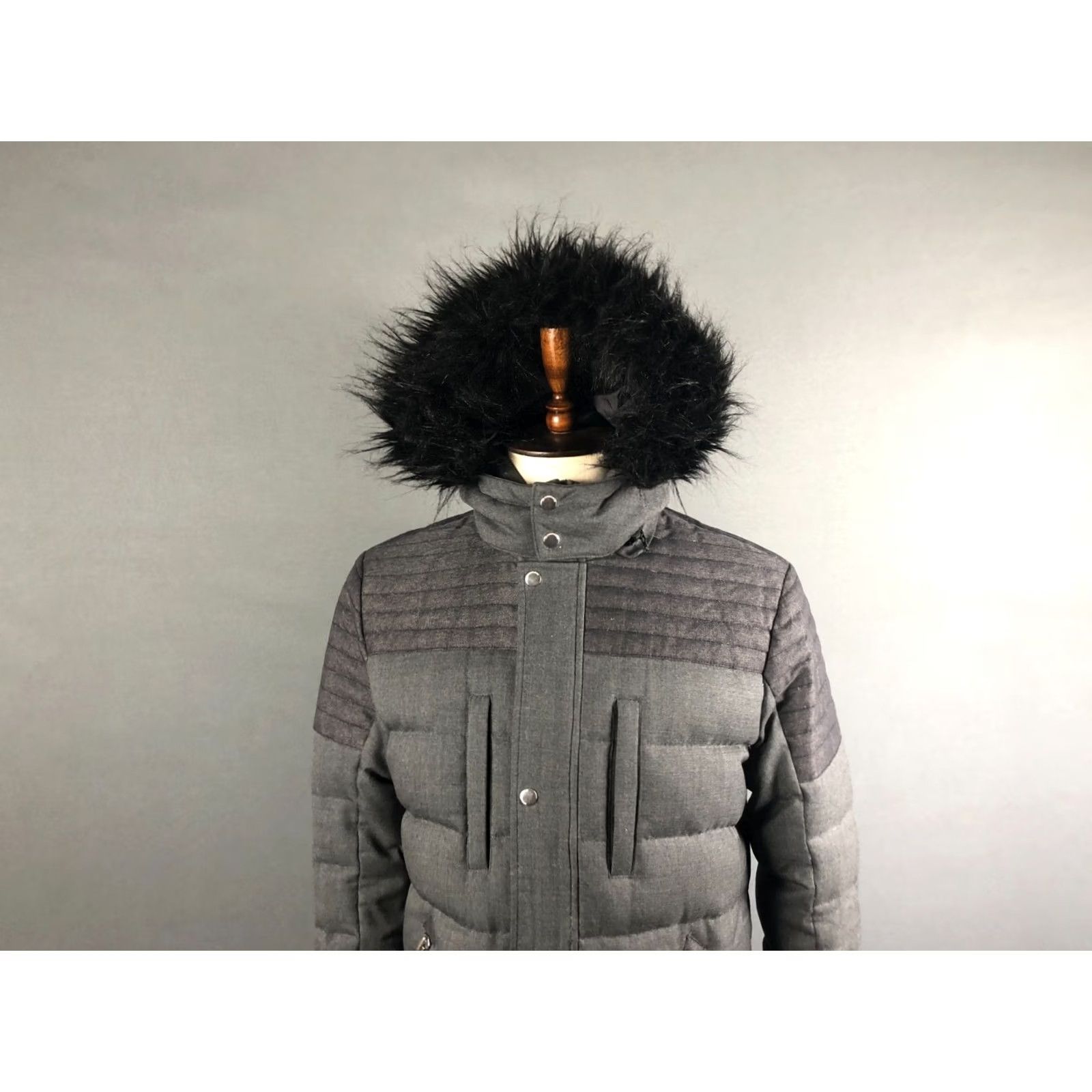 The Kooples The Kooples Sport Jacket Mens Full Zip Quilted Down Wool Hooded M Gray Size US M / EU 48-50 / 2 - 4 Thumbnail