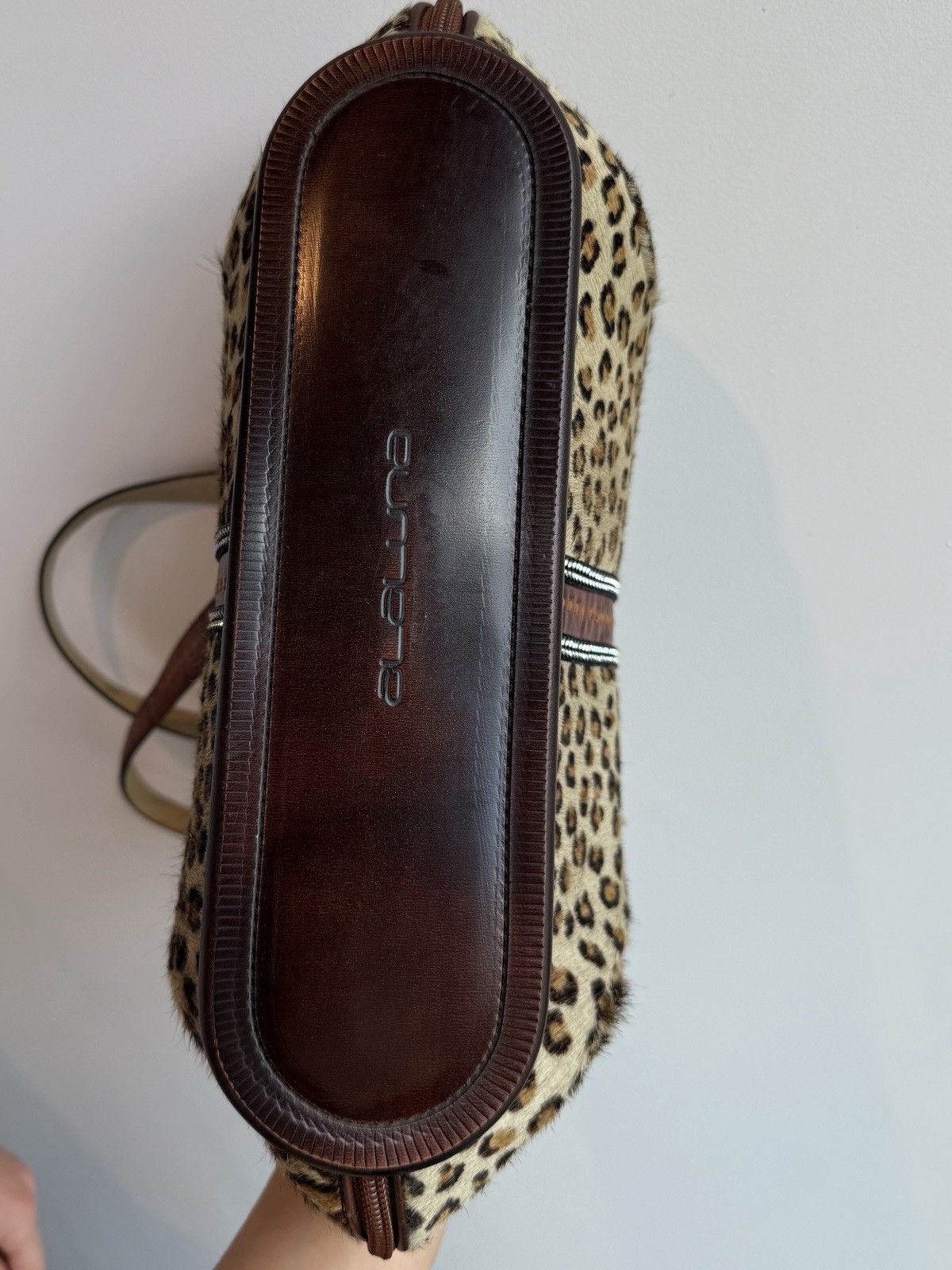 Other Alaluna Leopard Leather Brown Bag Vintage Boho Glam Size ONE SIZE - 16 Thumbnail