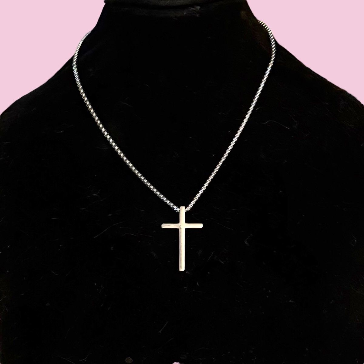 Other Men’s silver tone cross pendant necklace Size ONE SIZE - 1 Thumbnail