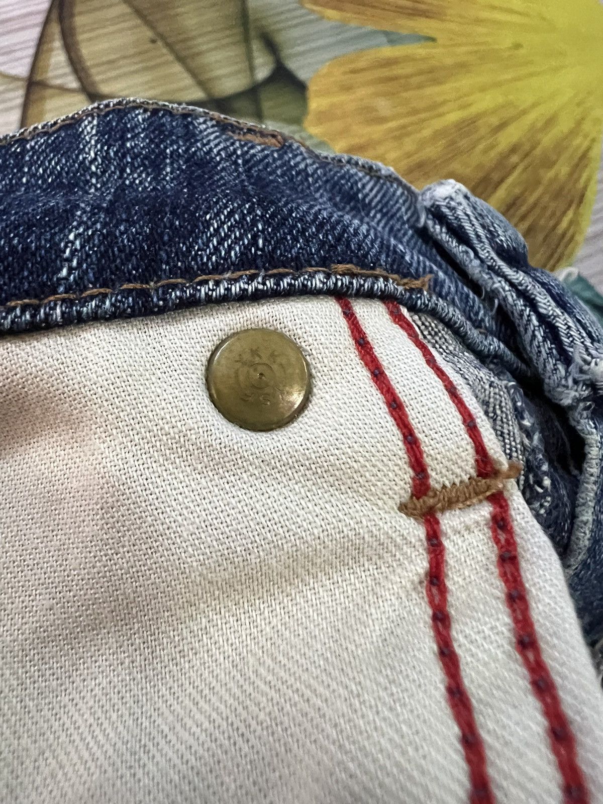 If Six Was Nine × Japanese Brand WOW JEANS FLARE MADE IN JAPAN VERY NICE Size US 27 - 6 Thumbnail