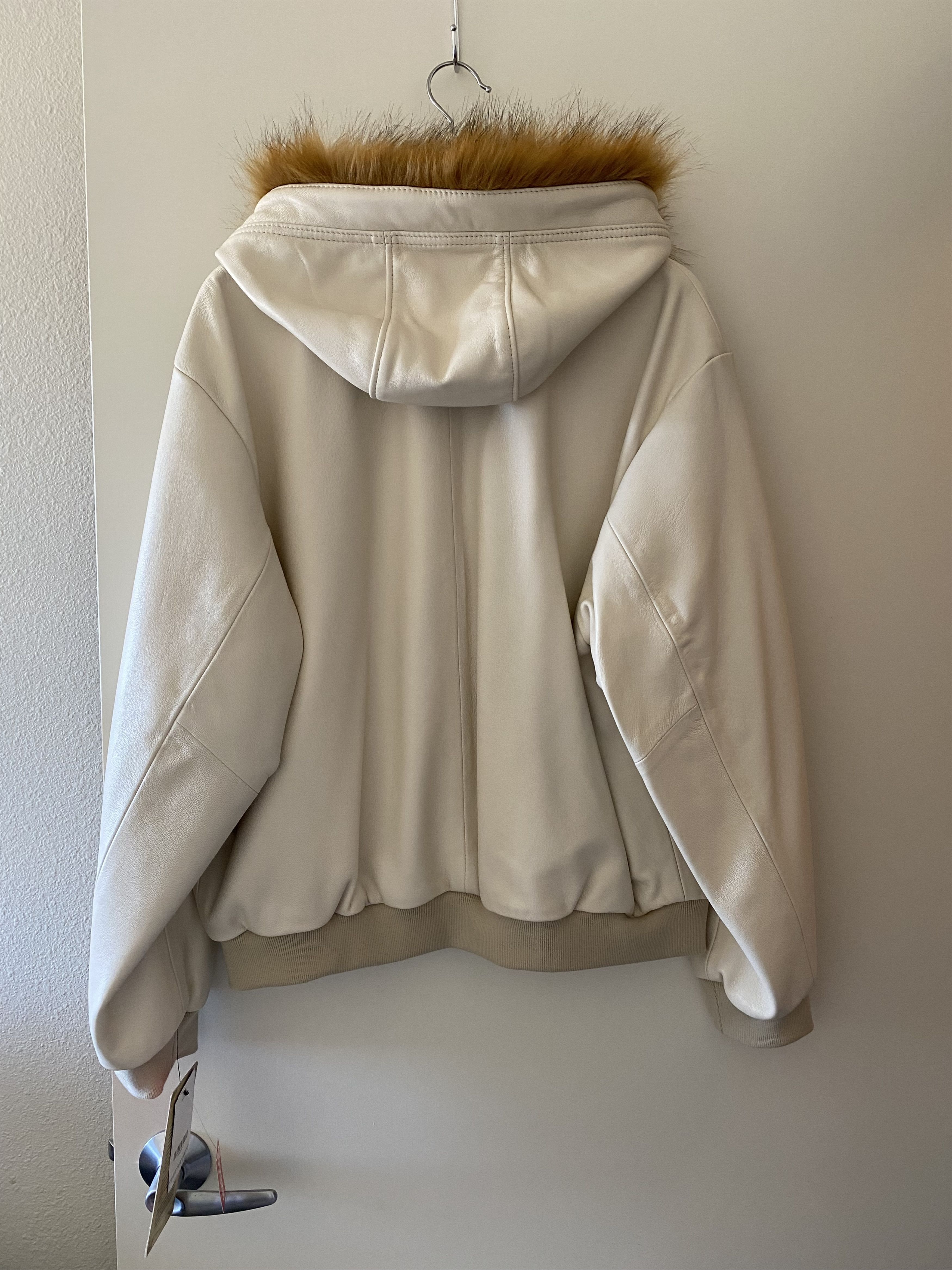 パーカー・フーディ (S) Supreme x Schott Hooded Leather Bomber Jacket - Stone S) Supreme x Schott Hooded Leather Bomber Jacket - Stone
