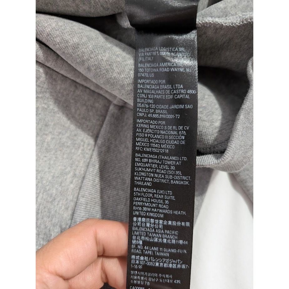 Balenciaga o1rshd1 Fitted Zip Up Hoodie in Heather Grey Size US XL / EU 56 / 4 - 21 Thumbnail