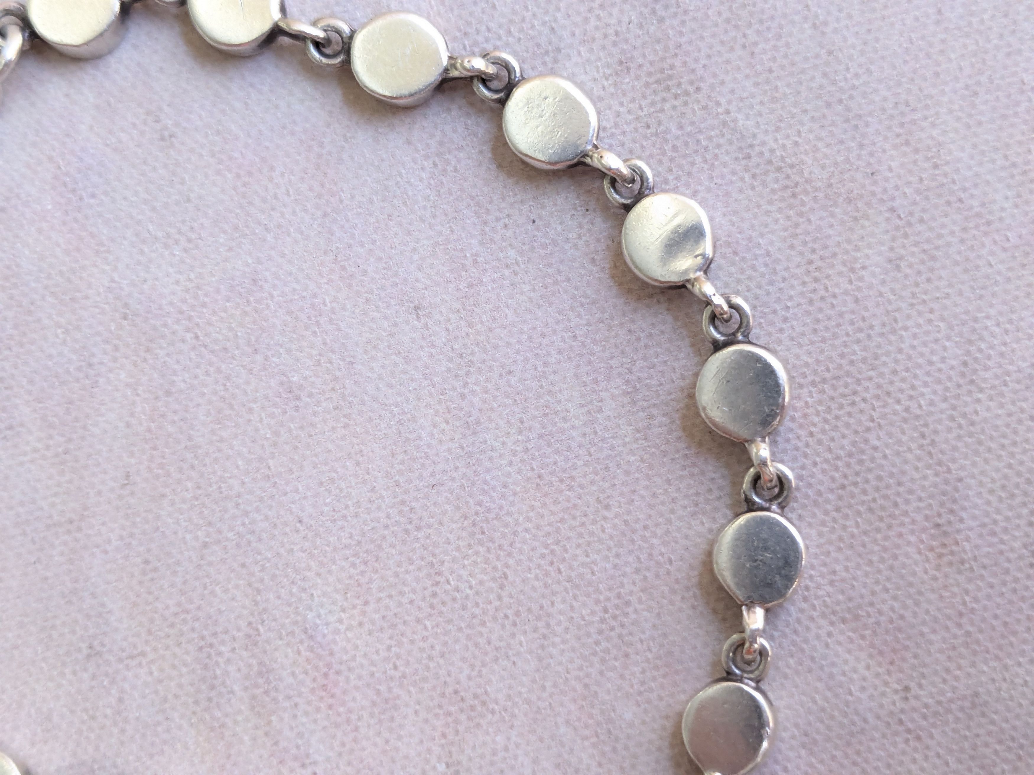 Sterling Silver Sterling Silver Tennis Bracelet Blue Fire Opal 7" Size ONE SIZE - 14 Thumbnail