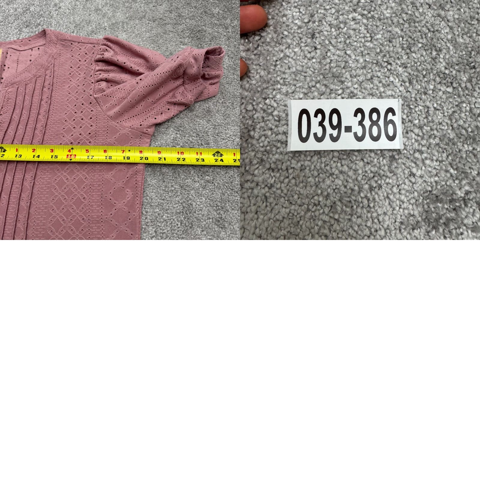 Vintage Micoson Blouse Womens L Pink Eyelet Puff Sleeve Boho Pleated Solid Causal Casual Summer Bohemian Classic Shirt Size L / US 10 / IT 46 - 9 Thumbnail