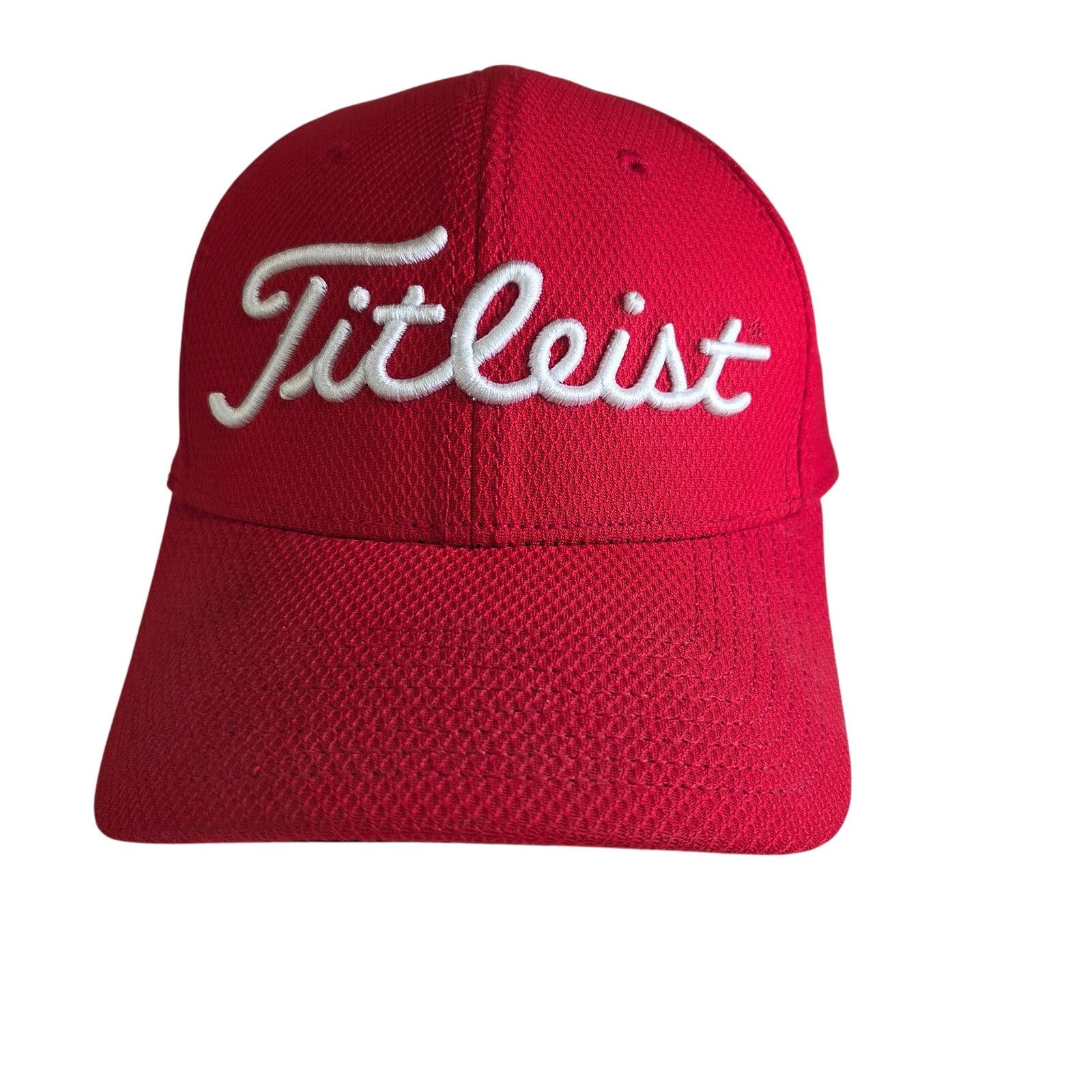 Titleist Titleist M/L Red Golf Cap A-Flex Fitted Mesh Polyester Hat Size ONE SIZE - 1 Thumbnail