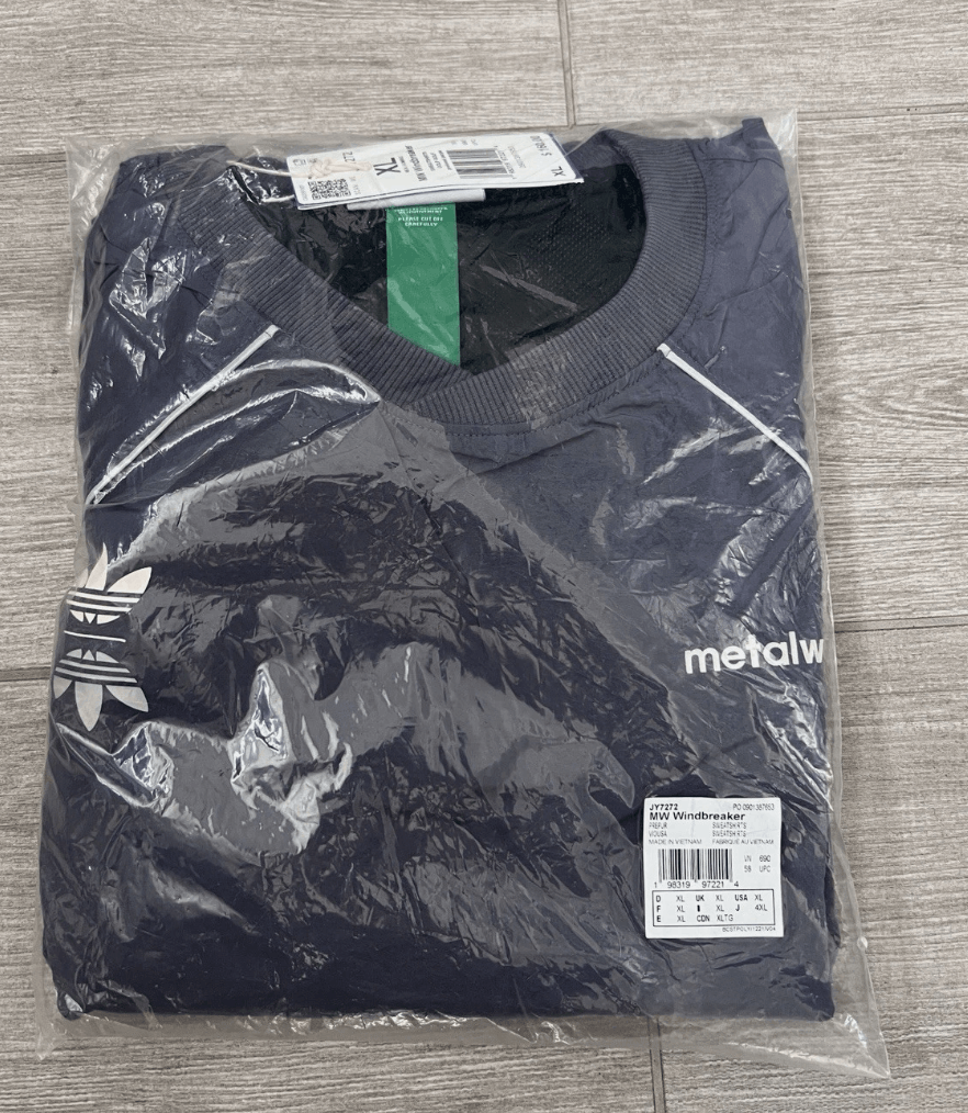 XL Metalwood Adidas Crewneck Sweatshirt Purple Windbreaker
