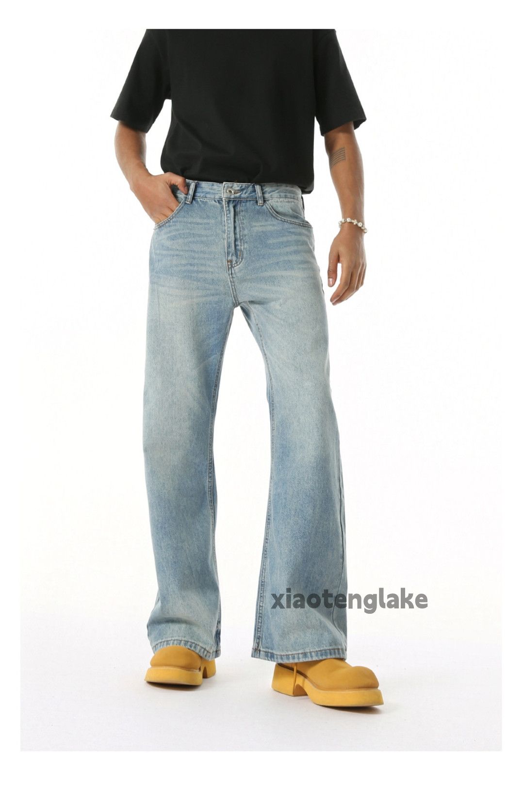Jean xz vintage washed faded cleanfit punk hiphop jeans Size US 32 / EU 48 - 4 Thumbnail