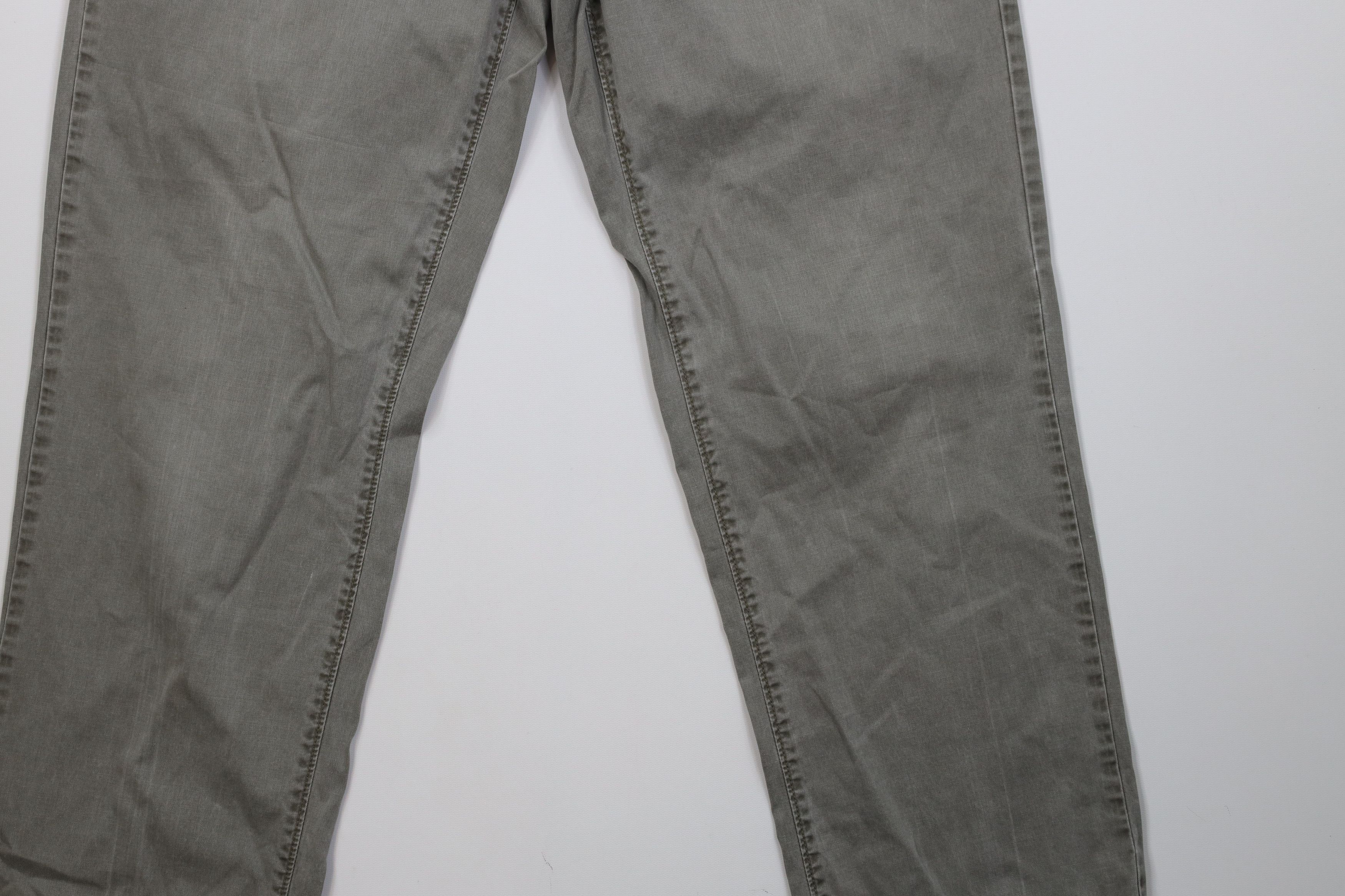 Calvin Klein Vintage 90s Calvin Klein Stonewash Wide Leg Pants Green Size US 34 / EU 50 - 4 Thumbnail