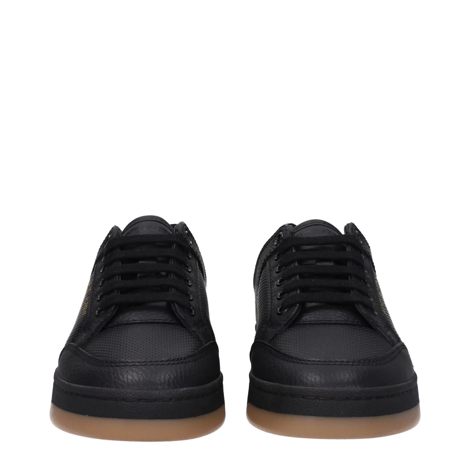 Saint Laurent Paris ob1o1e1124 Leather Sneakers in Black Size US 9.5 / IT 39.5 - 3 Thumbnail