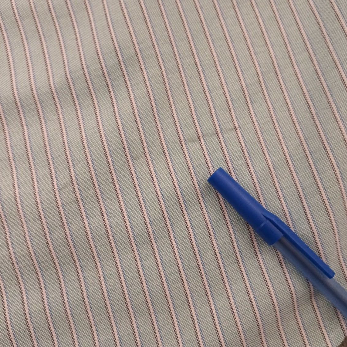 Stafford Stafford Shirt Mens 15.5 Blue Striped Long Sleeve Button Down Oxford Shirt Size US L / EU 52-54 / 3 - 7 Thumbnail