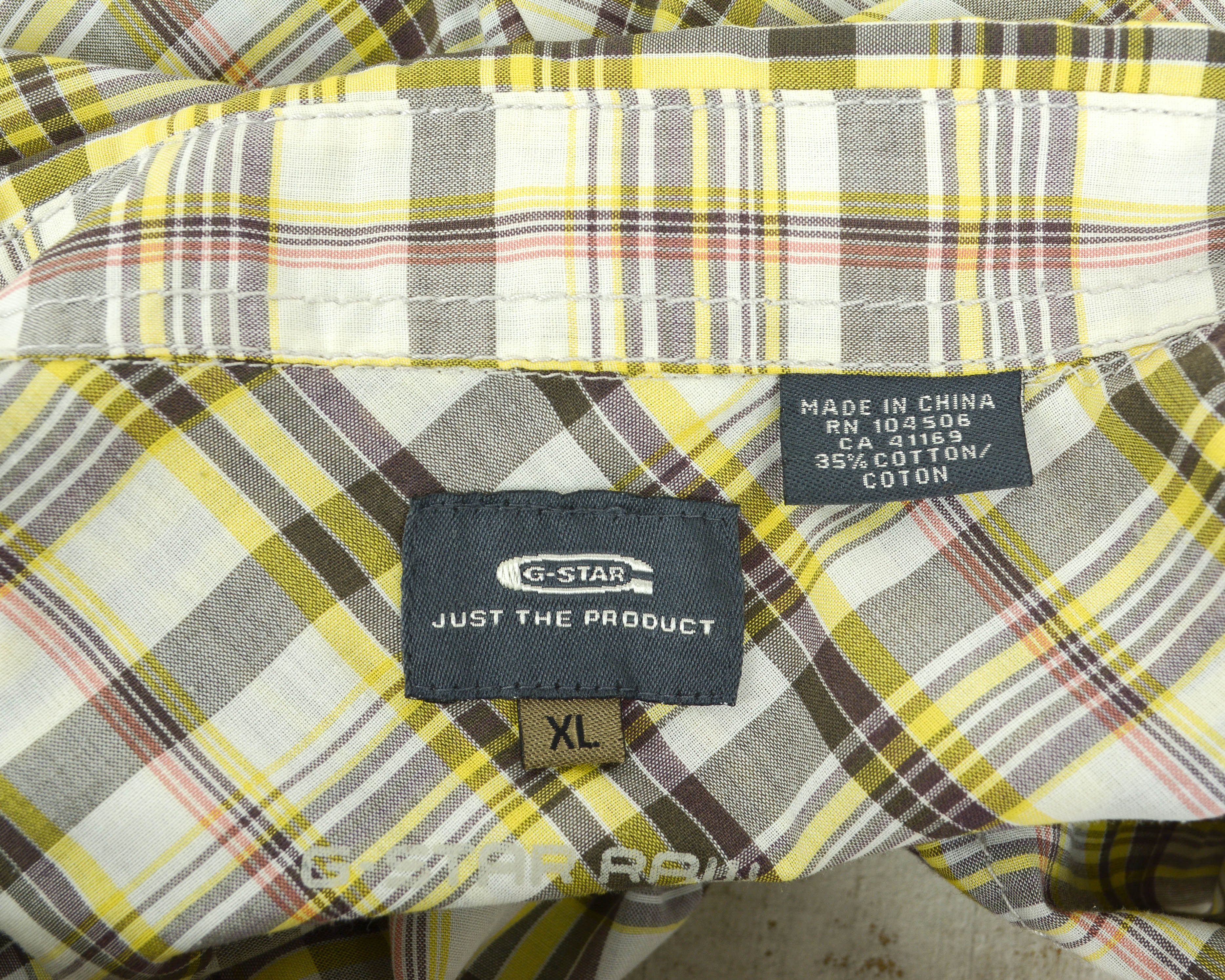 G-Star Checked Shirt XL Casual Poly Cotton Long Sleeved Button Up Size US XL / EU 56 / 4 - 7 Thumbnail
