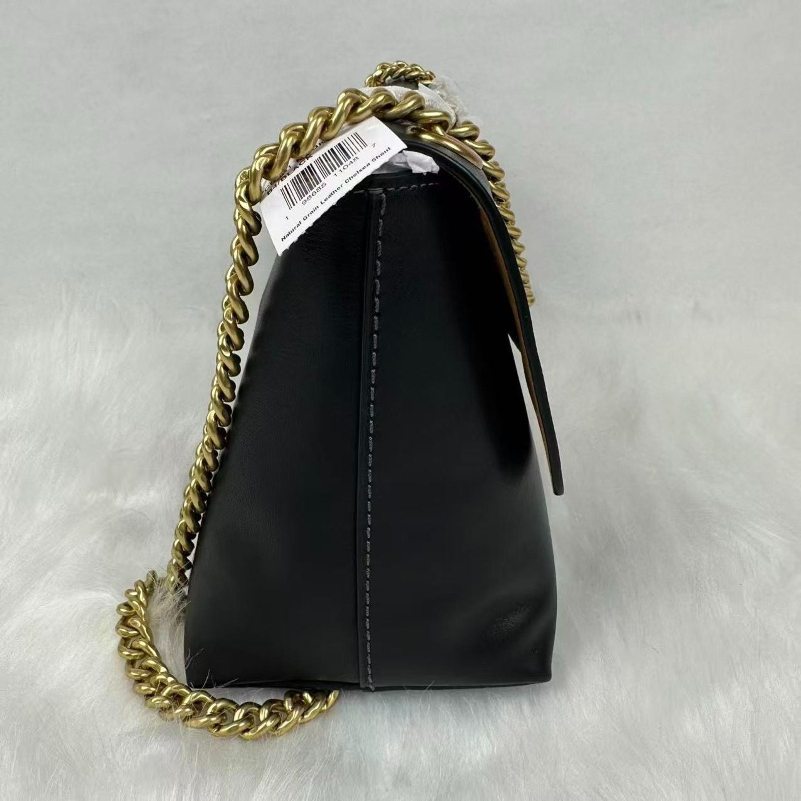Coach Coach Chelsea Shoulder 30 Chain Natural Leather Brass Black Size ONE SIZE - 4 Thumbnail