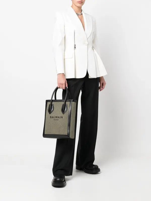 Balmain o1s1wg111225 Size:OS/B-Army 26 Tote Bag in Green Size ONE SIZE - 5 Thumbnail