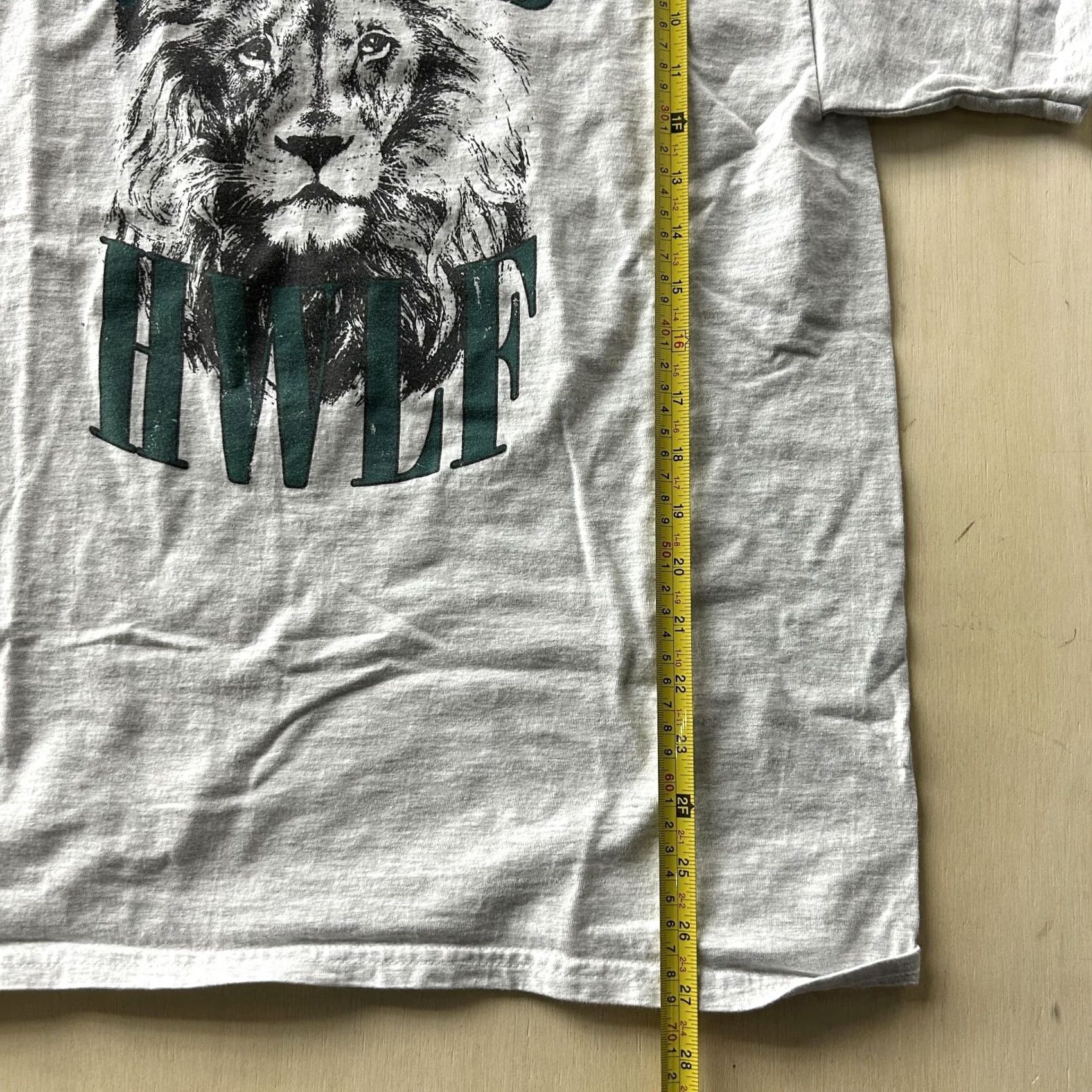 Hanes VINTAGE Hanes Beefy-T Shirt Mens L WWJD HWLF Lion Graphic Tee T-Shirt Grey Crew Neck Short Sleeve Graphic Print Mens Size US L / EU 52-54 / 3 - 4 Thumbnail