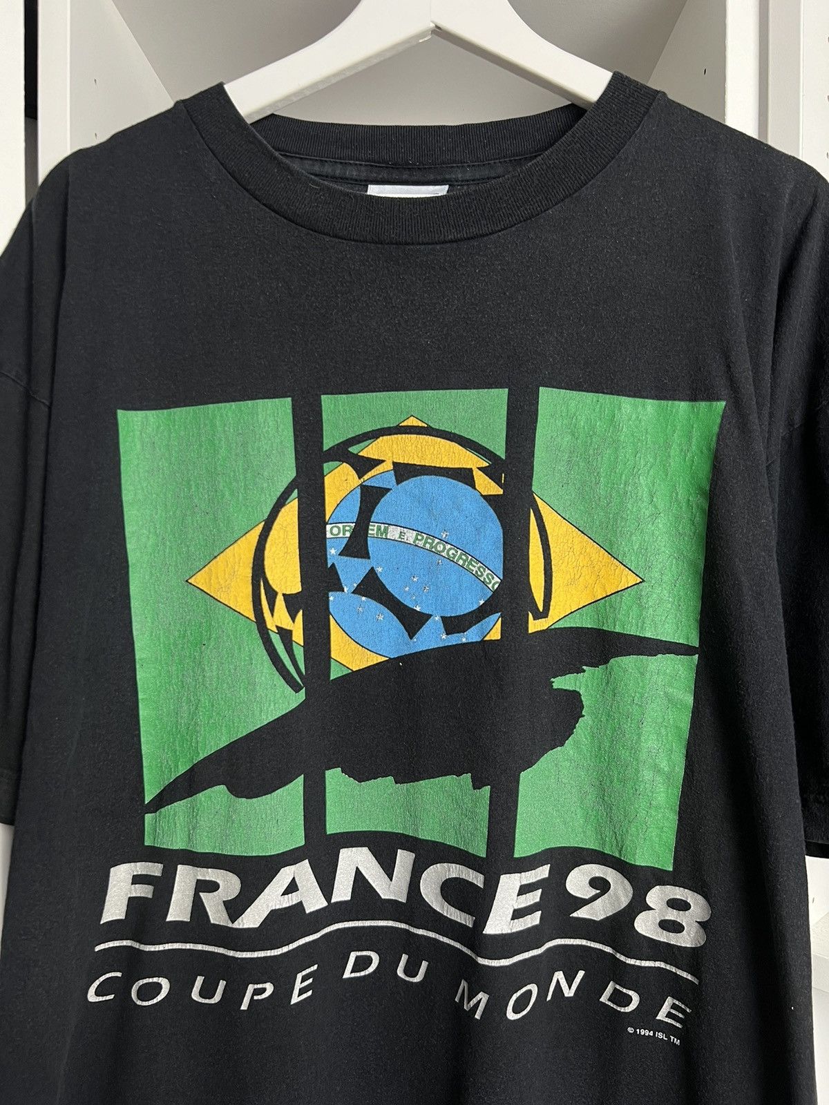 Adidas Vintage 90s Adidas France 98’ Brazil t-shirt L retro football Size US L / EU 52-54 / 3 - 5 Thumbnail