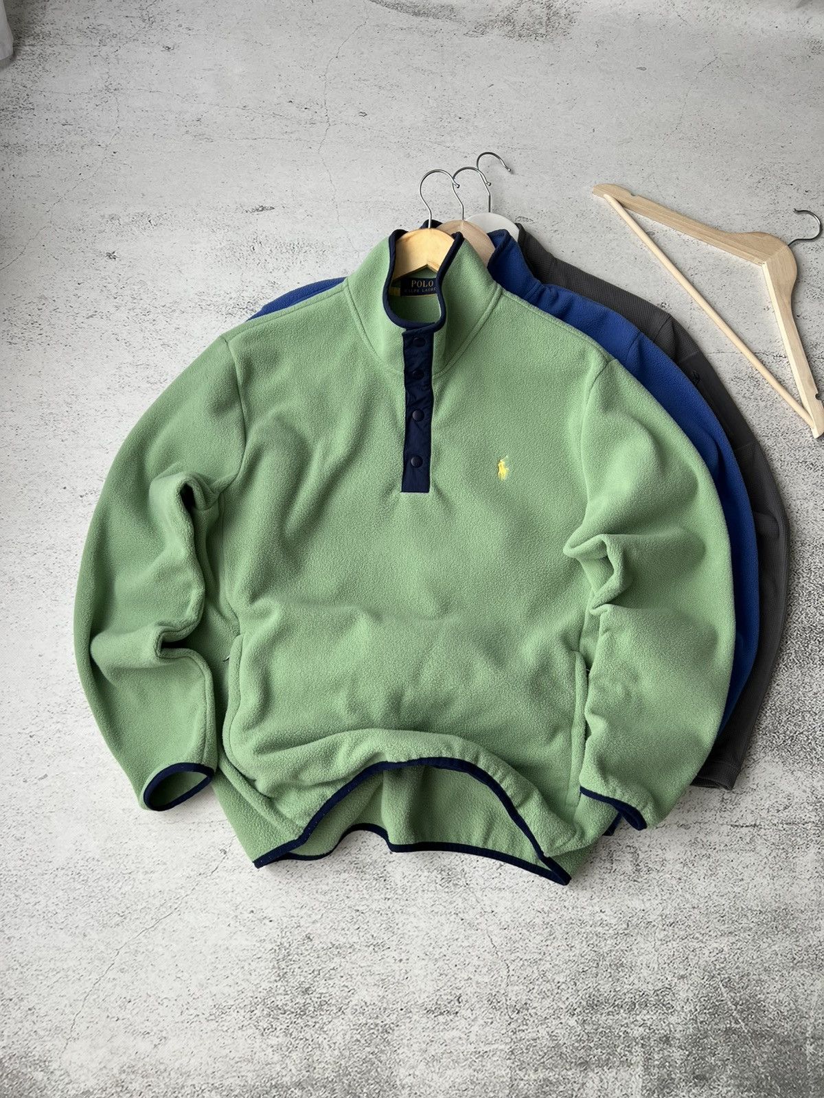 Polo Ralph Lauren 🟢 Vintage Ralph Lauren fleece pullover in green Rare Size M Size US M / EU 48-50 / 2 - 1 Thumbnail