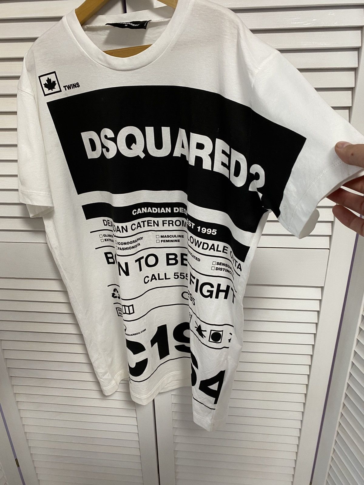Dsquared2 T-Shirt Dsquared2 BORN TO BE A FIGHT Size US M / EU 48-50 / 2 - 4 Thumbnail