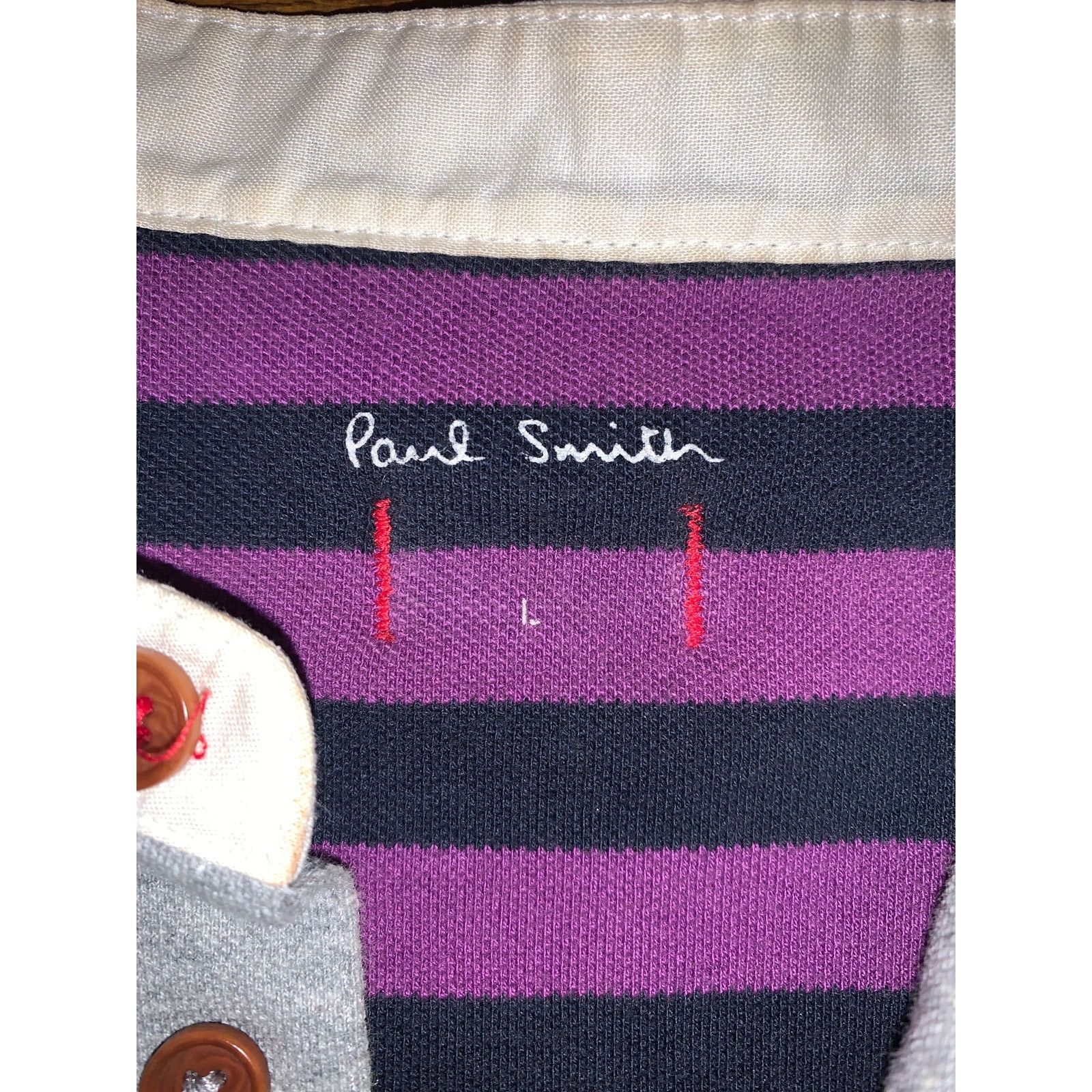 Paul Smith Paul Smith Archive Striped Henley Purple Black Men’s Large Size US L / EU 52-54 / 3 - 5 Thumbnail