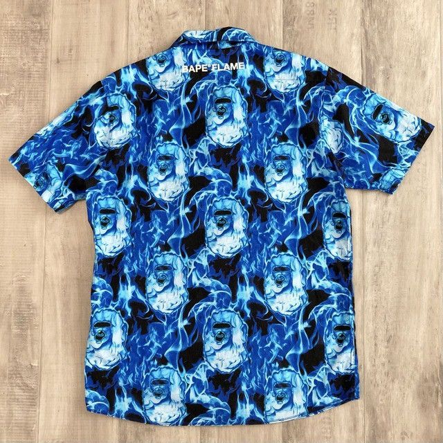 Bape BAPE FLAME Short Sleeve Shirt a bathing ape Fire Size US S / EU 44-46 / 1 - 3 Thumbnail