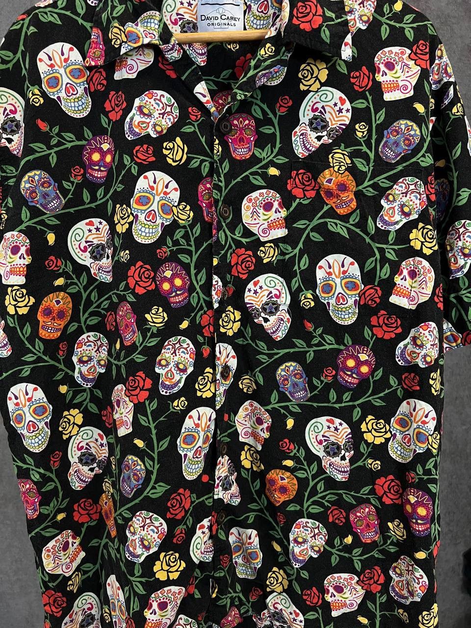 Other David Carey art skulls crazy Hawaiian shirt Size US L / EU 52-54 / 3 - 3 Thumbnail