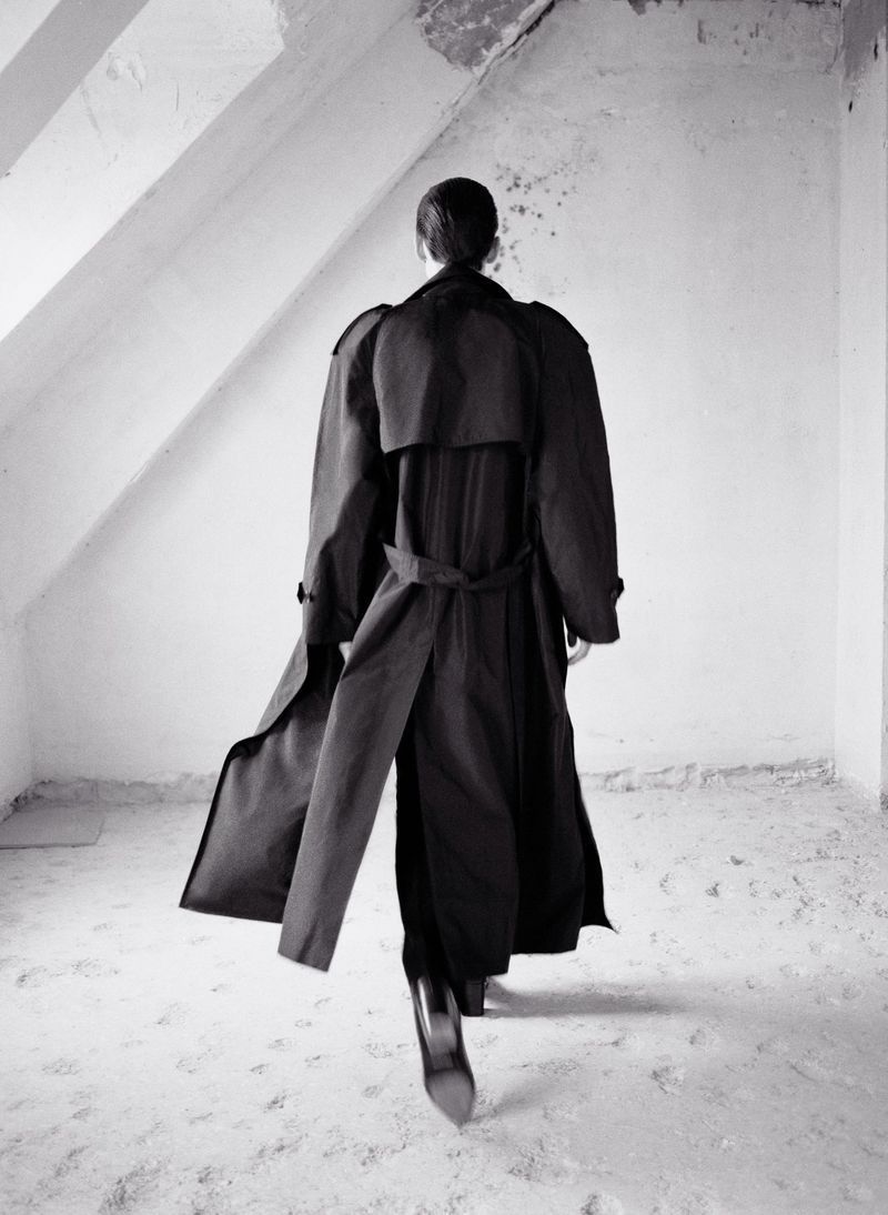Saint Laurent Paris oc11z1225 770250 Trench Raglan Devant Coat in Noir Size US M / EU 48-50 / 2 - 1 Preview