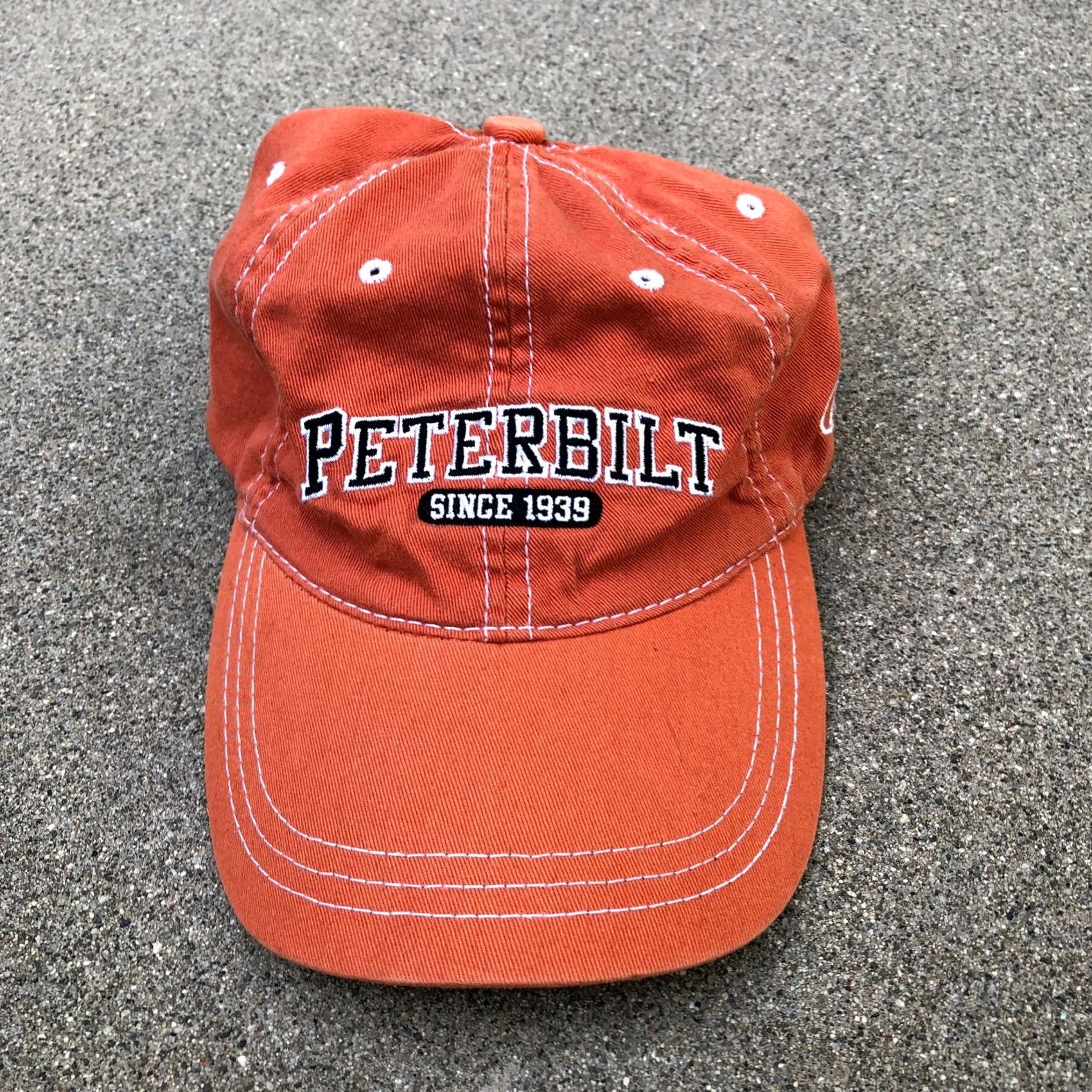 Vintage PETERBILT Baseball Hat Men's One Size Orange Adjustable Cap Since 1939 Size ONE SIZE - 8 Thumbnail