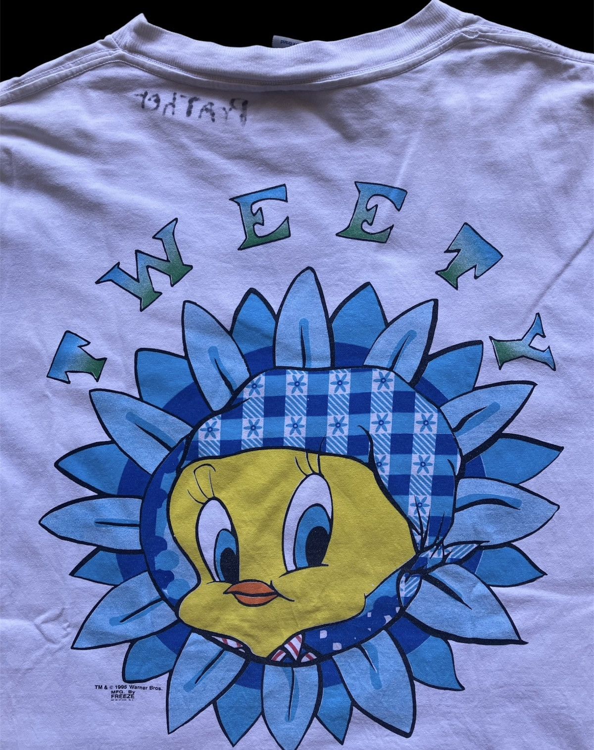 Vintage 1995 Looney Toons Tweety & Sylvester T-Shirt AOP 90s Vintage Size US XL / EU 56 / 4 - 5 Thumbnail