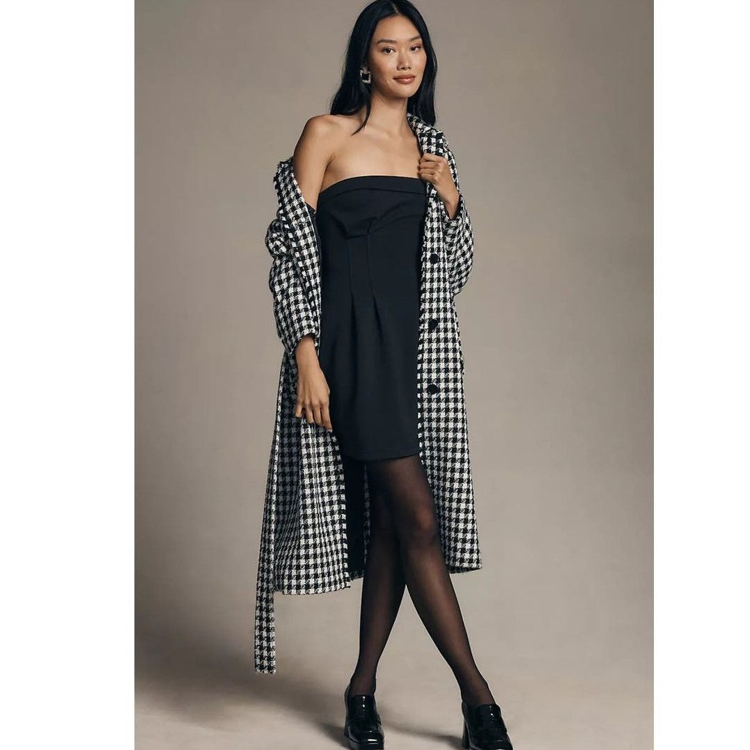 Anthropologie NWT By Anthropologie Strapless Structured Mini Dress $178 Size L / US 10 / IT 46 - 2 Thumbnail