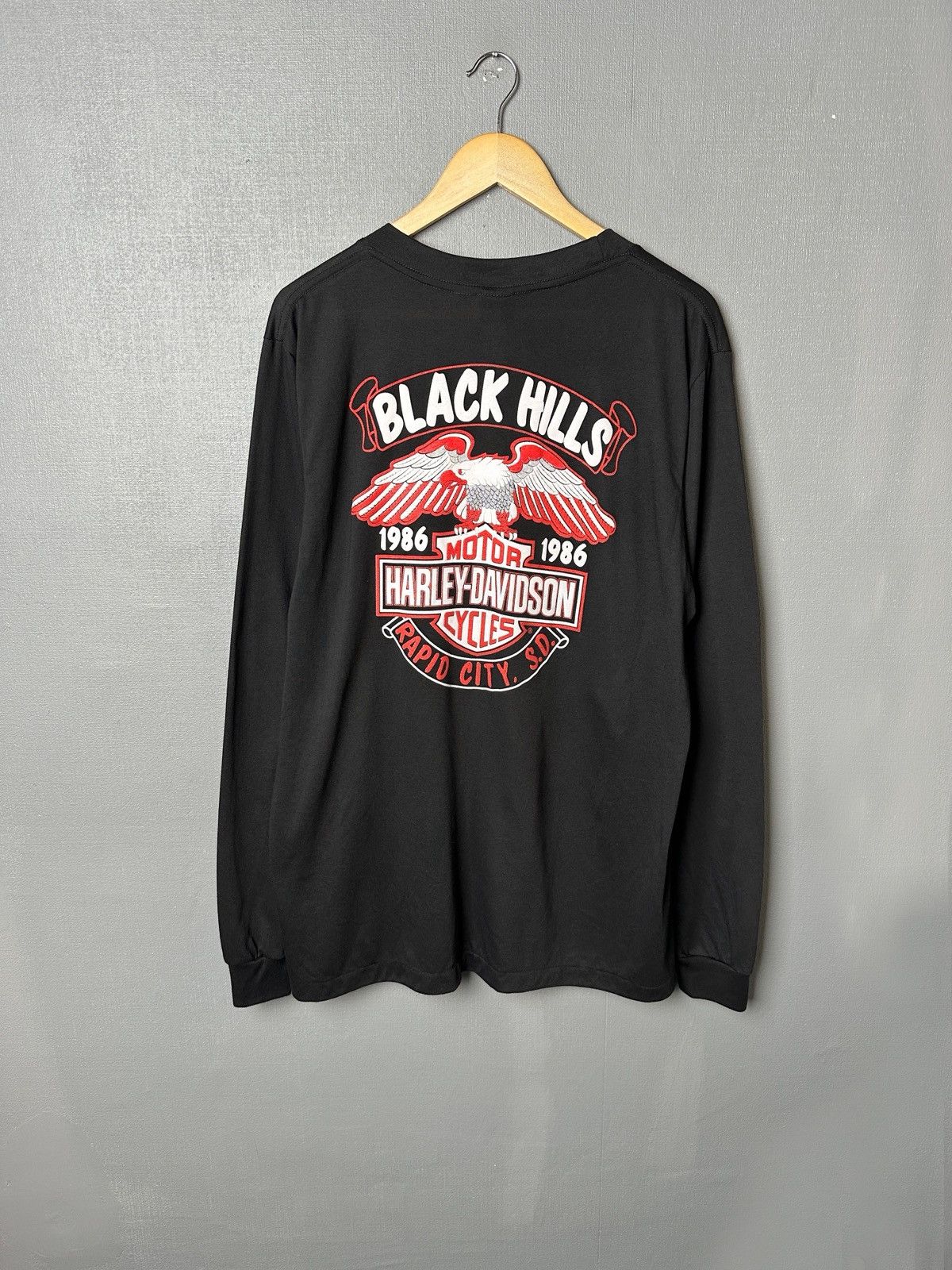 Harley Davidson 1988 HARLEY-DAVIDSON 3D Emblem Longsleeve T-Shirt Black XL Size US XL / EU 56 / 4 - 2 Thumbnail