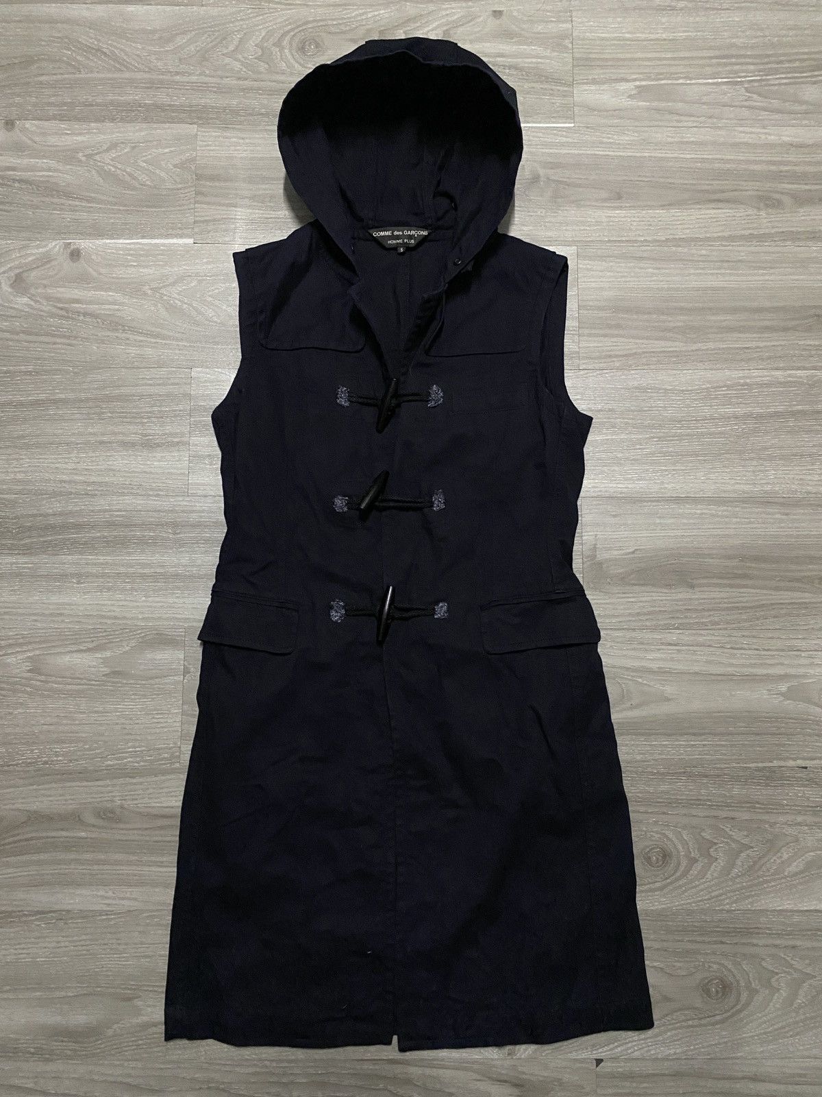 Comme des Garcons Homme Plus Comme des Garcons - 2000’s - Sleeveless Hooded Duffle Coat Size US S / EU 44-46 / 1 - 2 Thumbnail